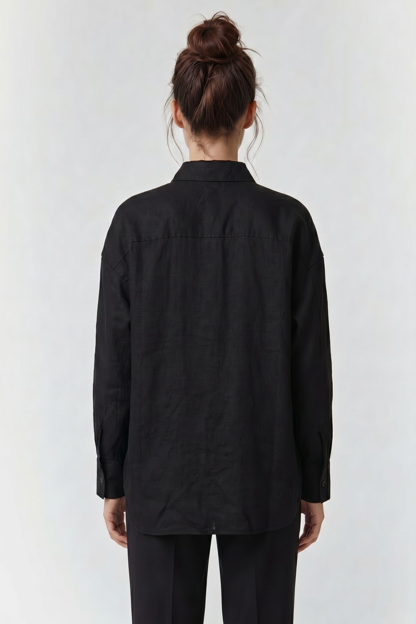 LINEN SHIRT BLACK 2