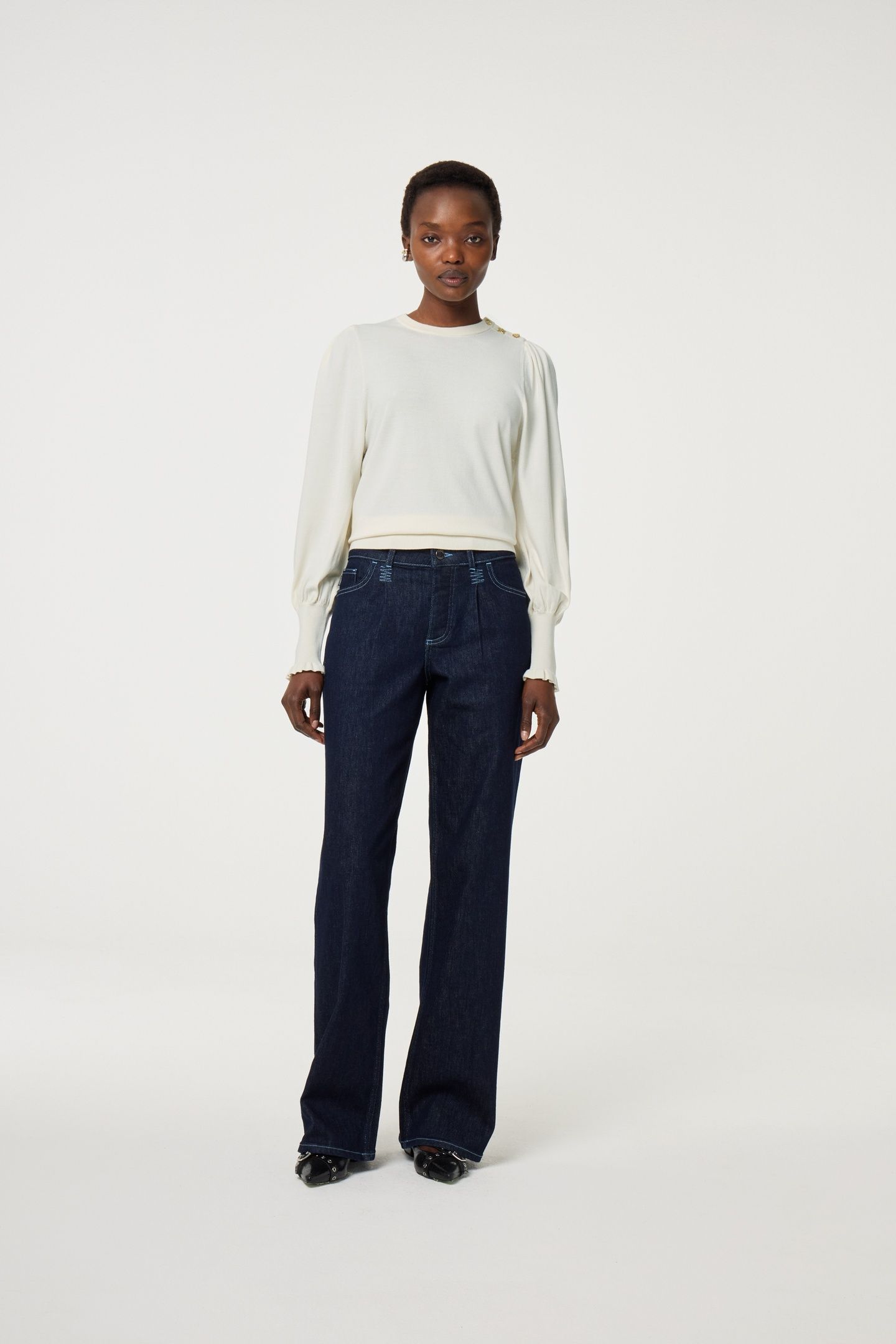 MOLLY BALLOON PULLOVER COSY WHITE 2