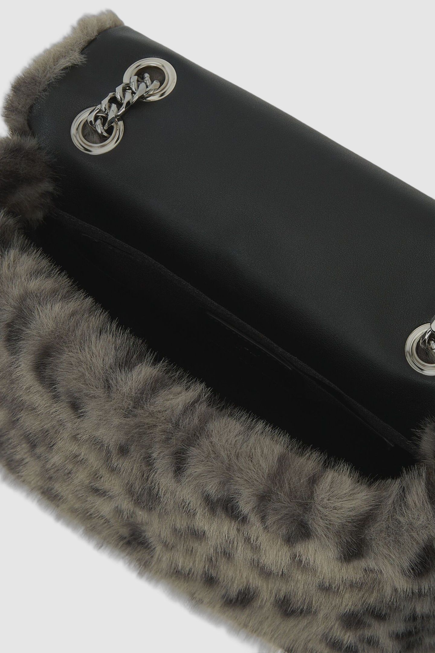 K/TEXTURED SIGN SHOULDER BAG GREY LEOPARD 3