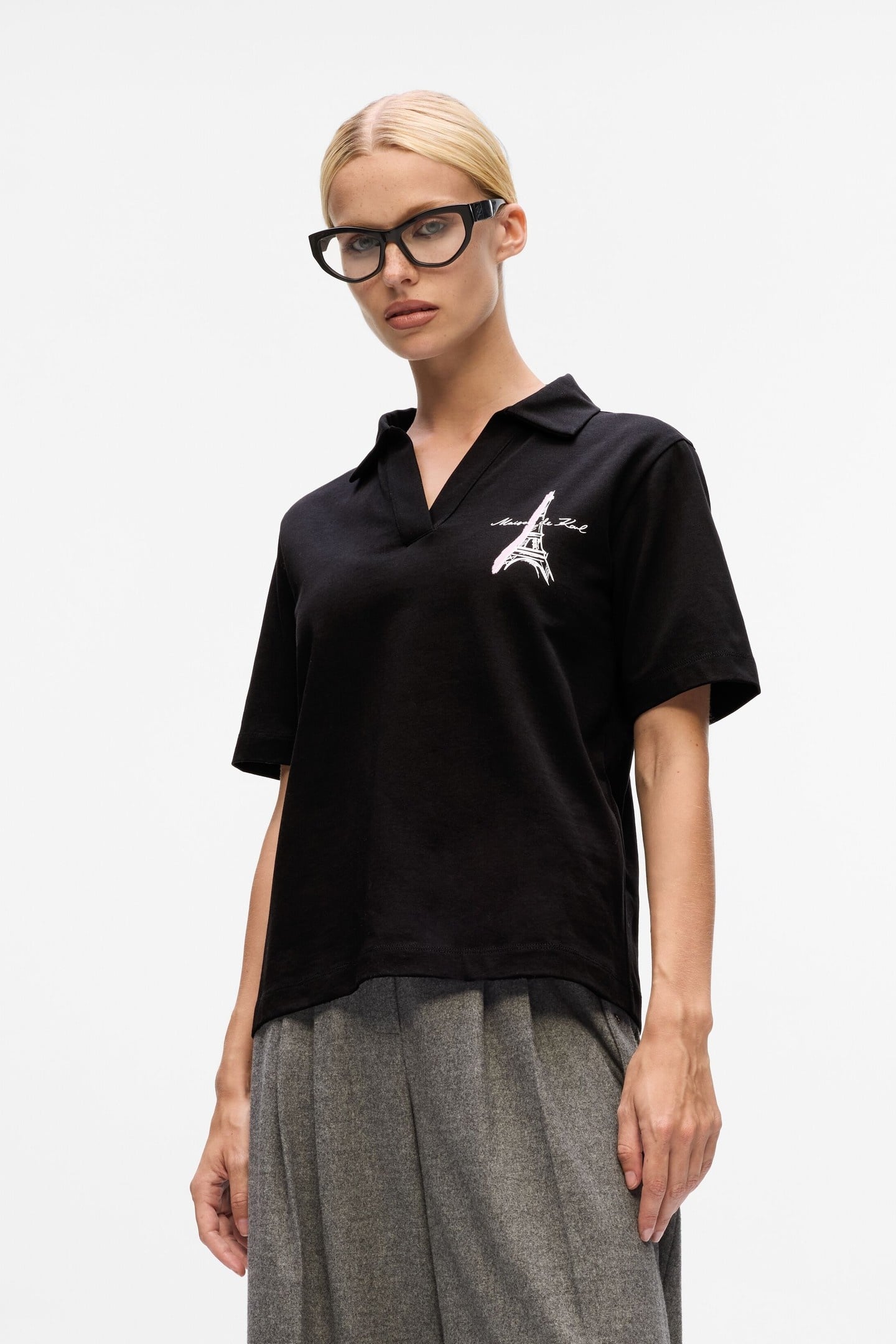 PARIS SKETCH EIFFEL POLO BLACK 1
