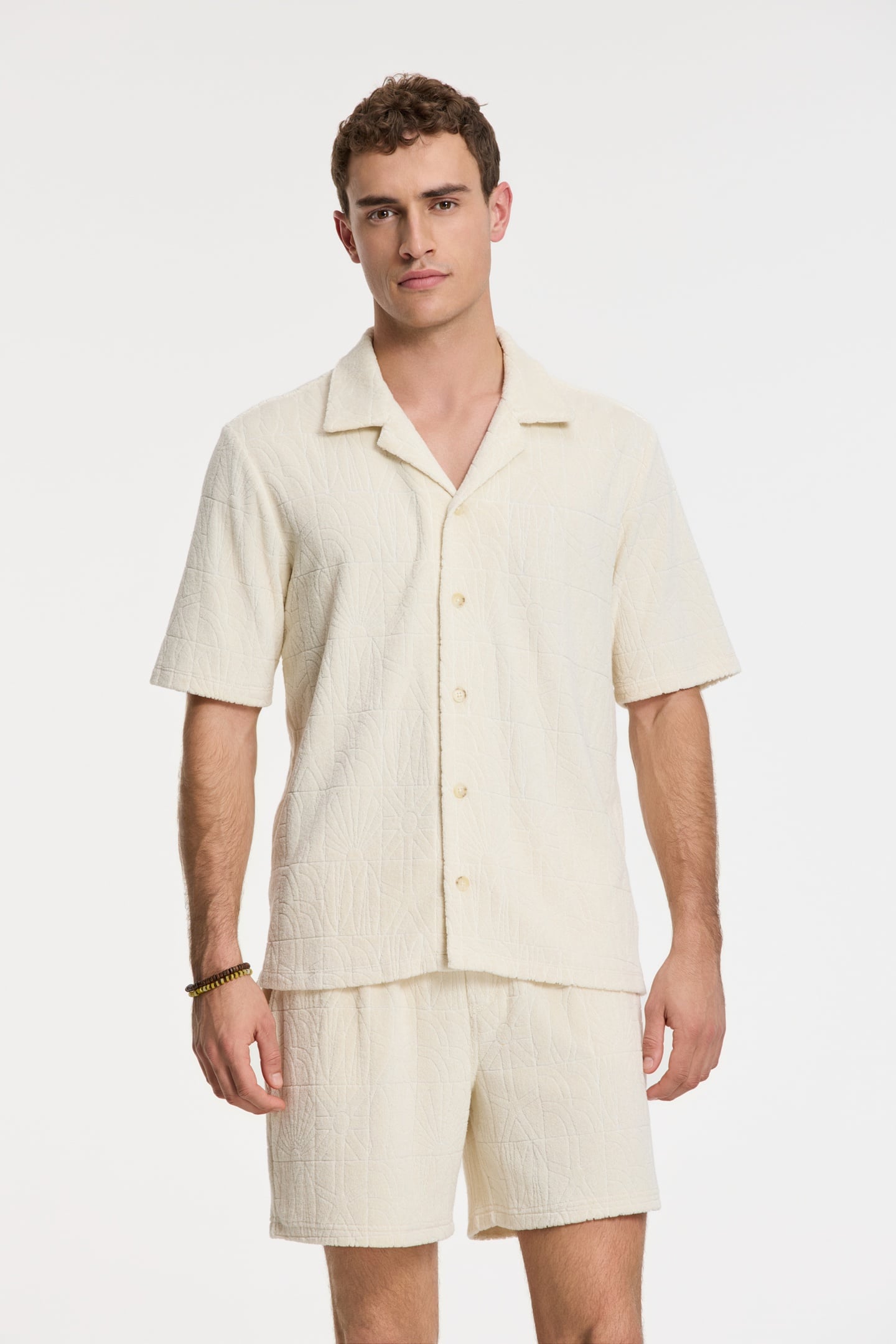 TED SHORT SLEEVE SHIRT GEO SUN BEIGE GEO SUN 1
