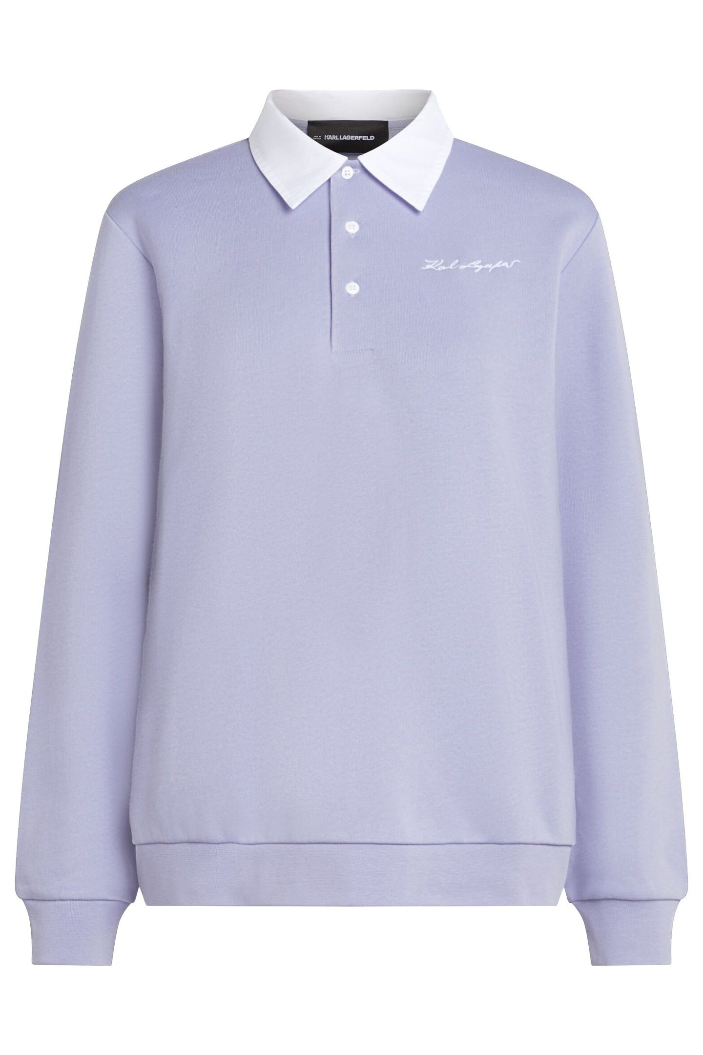 POPLIN COLLAR SWEATSHIRT SWEET LAVENDER 1