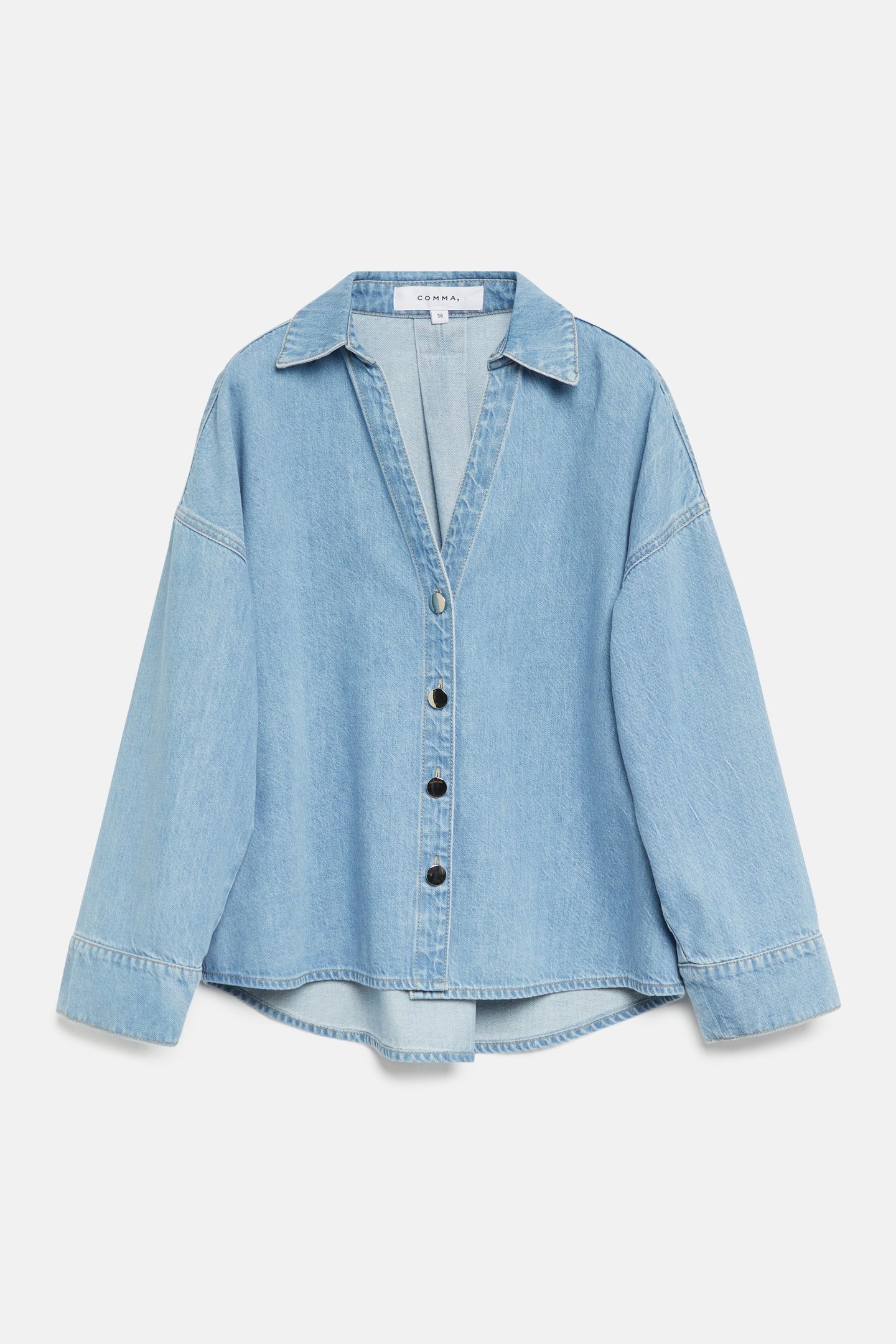 COMMA BLOUSES BLUE DENIM 5