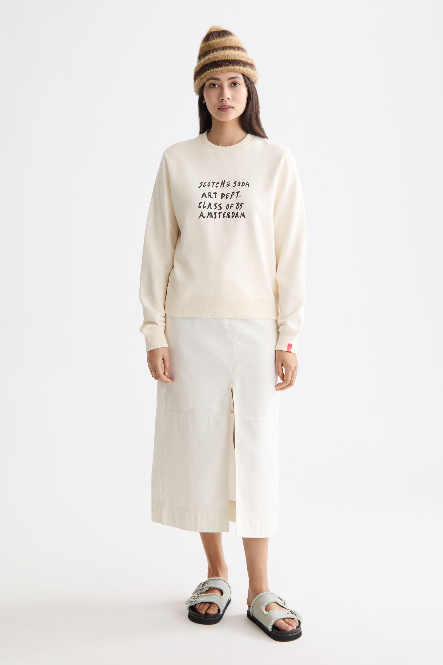 REGULAR FIT SWEATSHIRT WITH CHEST ARTWORK EGGNOG 2