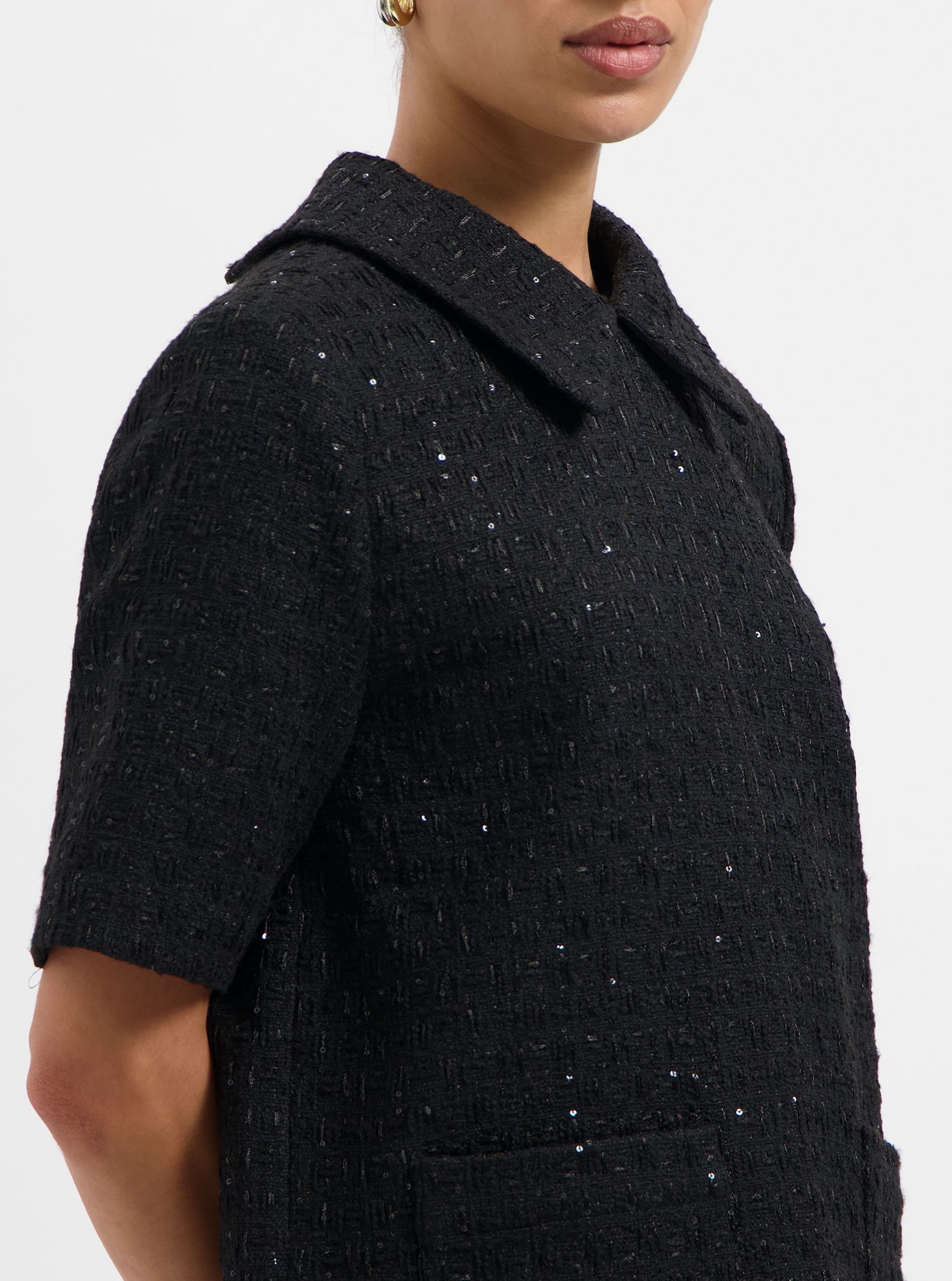 NOUS SOMMES LABELS – EFFIE TWEED DRESS BLACK 6