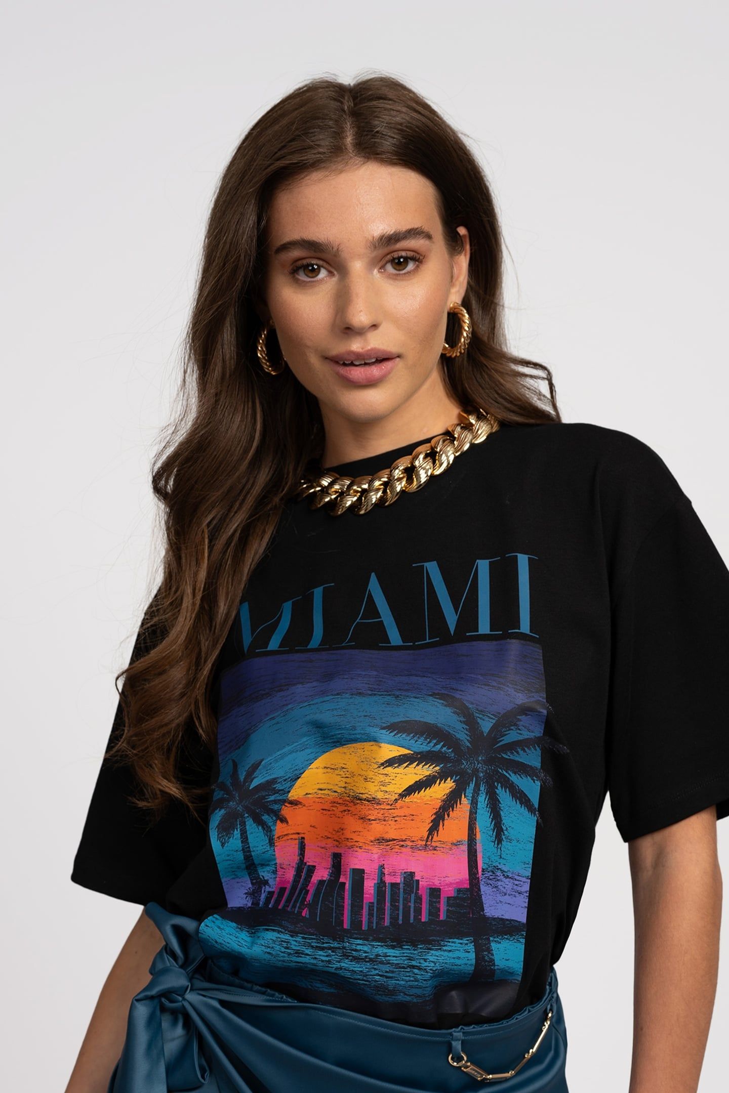 SUNSET DRAWING T-SHIRT BLACK 1