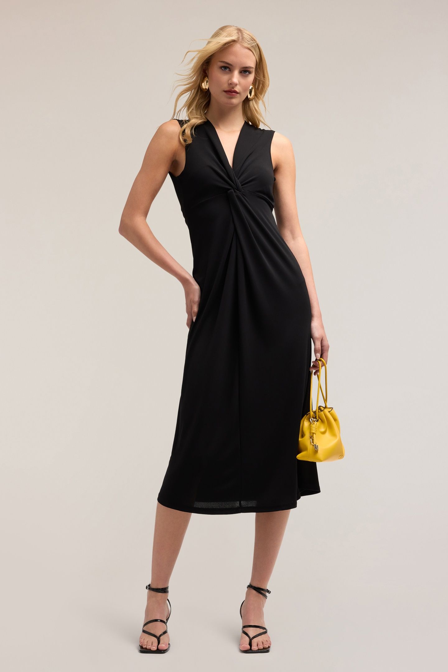 JERSEY DRESS WITH KNOT BLACK 1