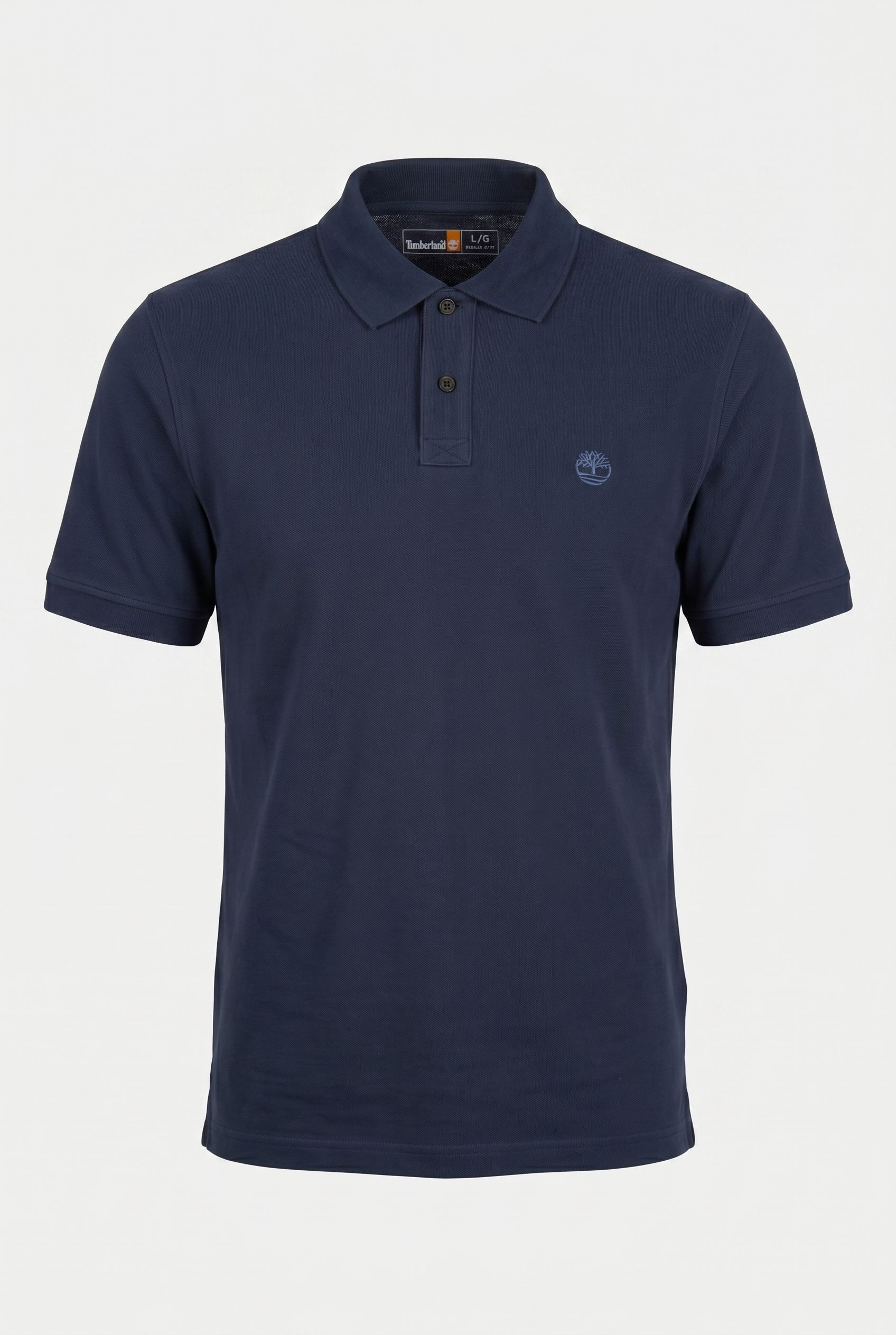 BRANDED COLLAR SHORT SLEEVE POLO NAVY 3