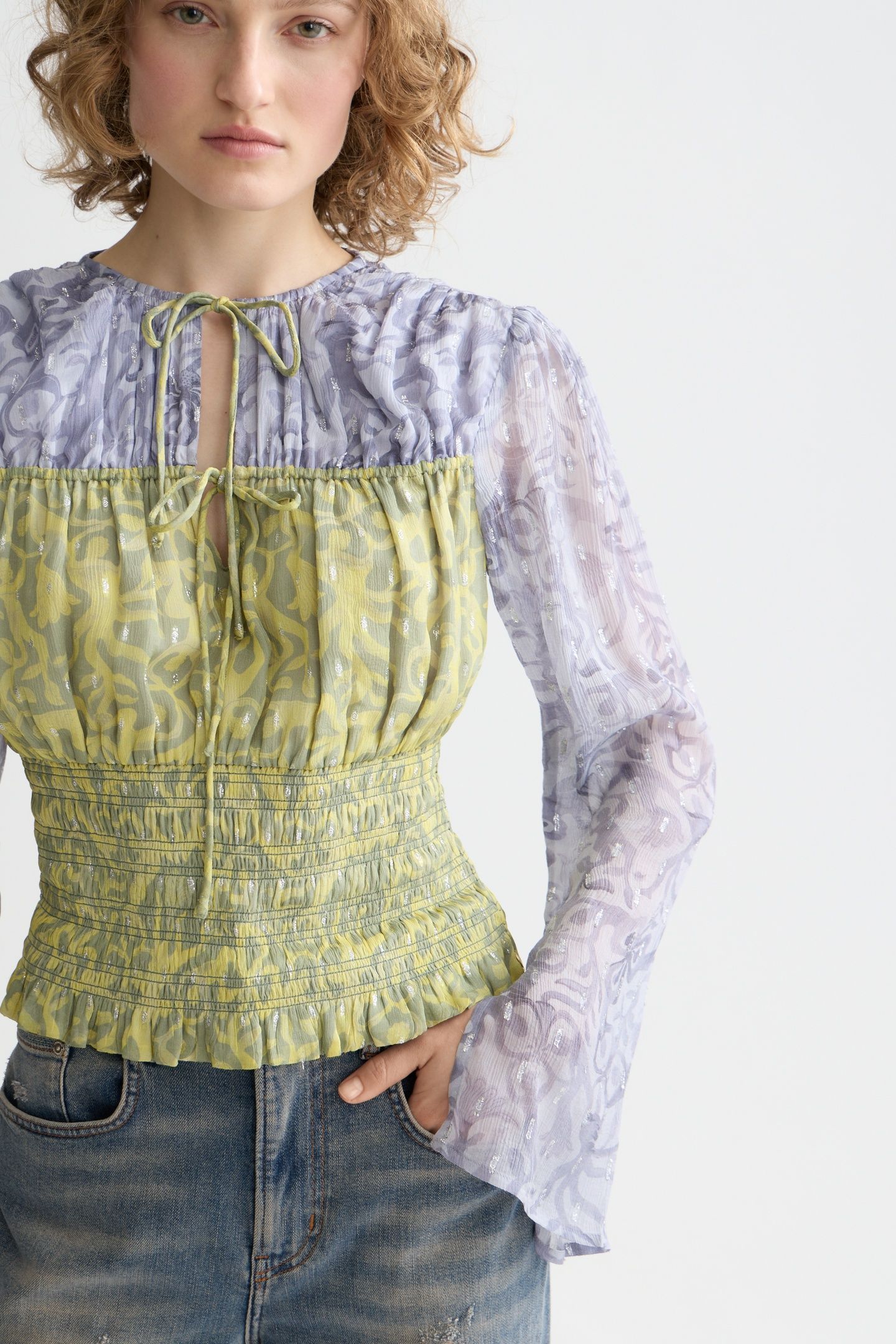 SMOCKED WAIST TOP DANCER LAVENDER 4