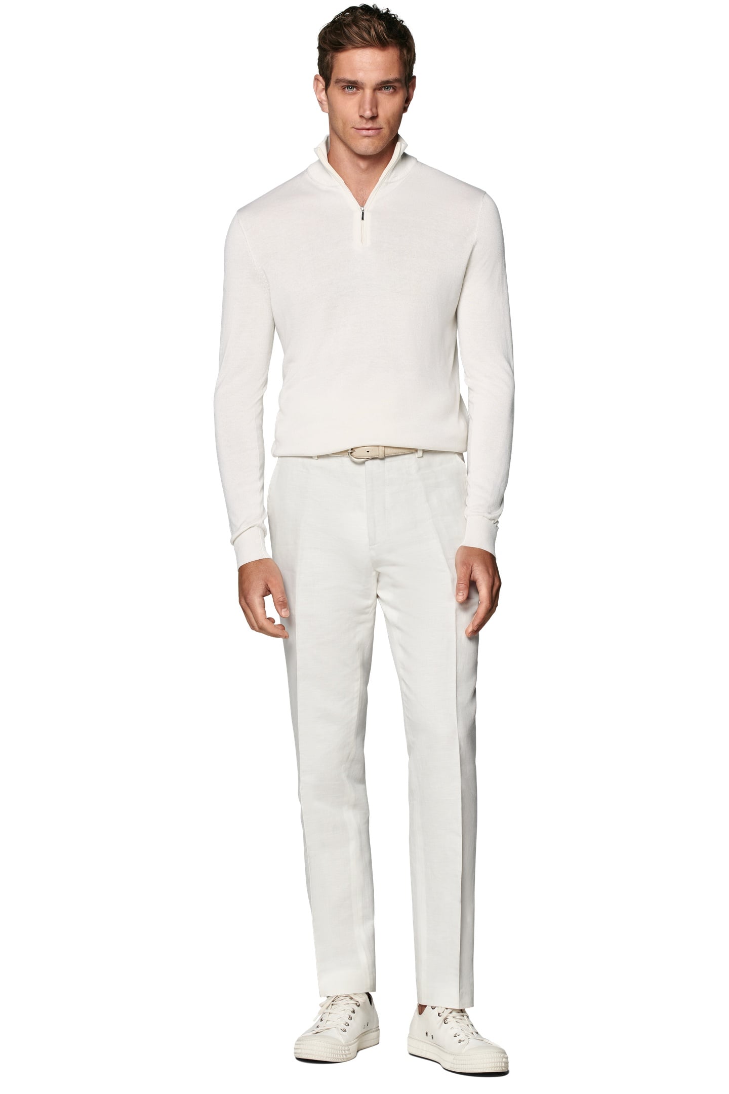 HALF ZIP OFF WHITE CARDIGANS OFF-WHITE 1