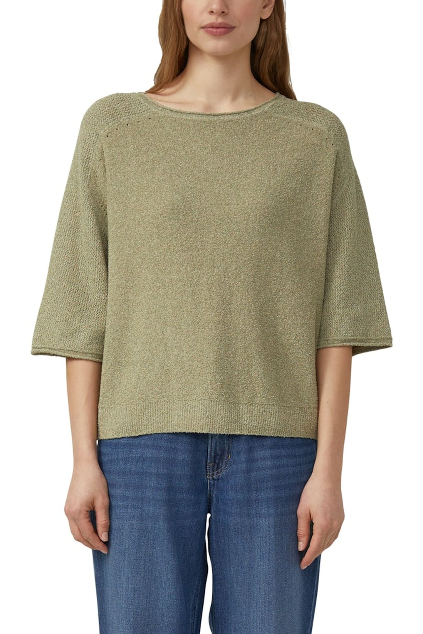 S.OLIVER PULLOVER SHORTSLEEVE ARMY GREEN 2