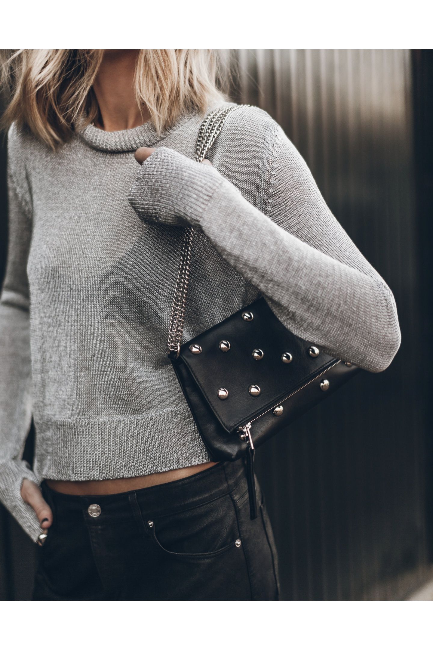 THE BLACK STUDDED ZOWIE BAG 1