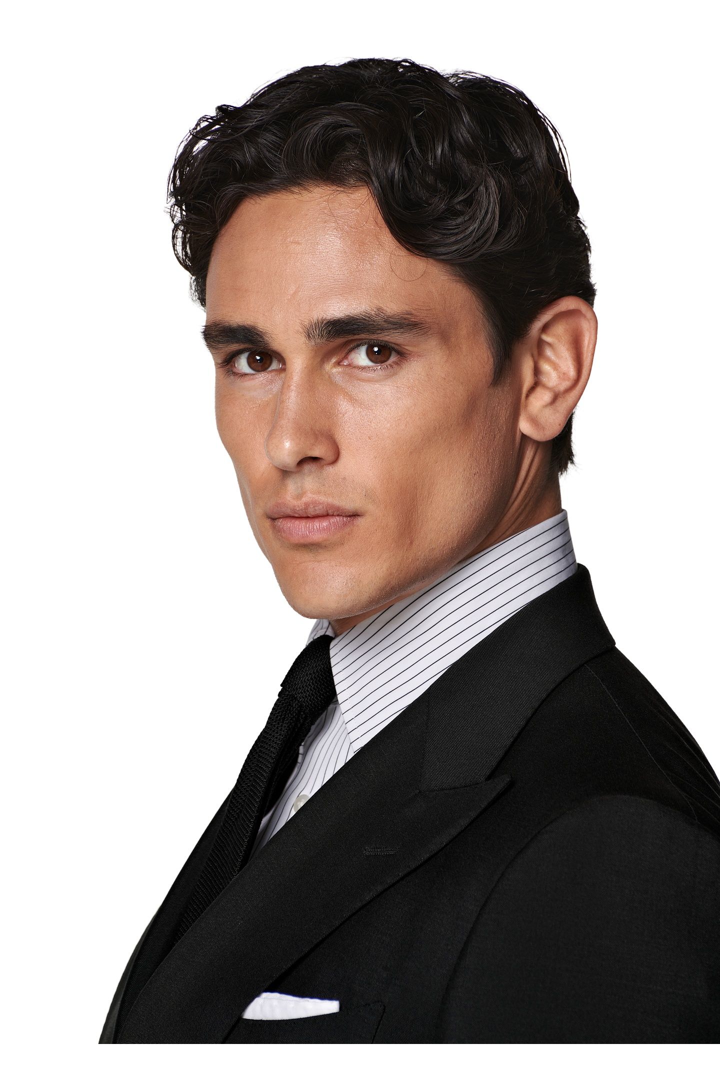 MILANO BLACK WOOL MOHAIR NESTED SUITS BLACK 6