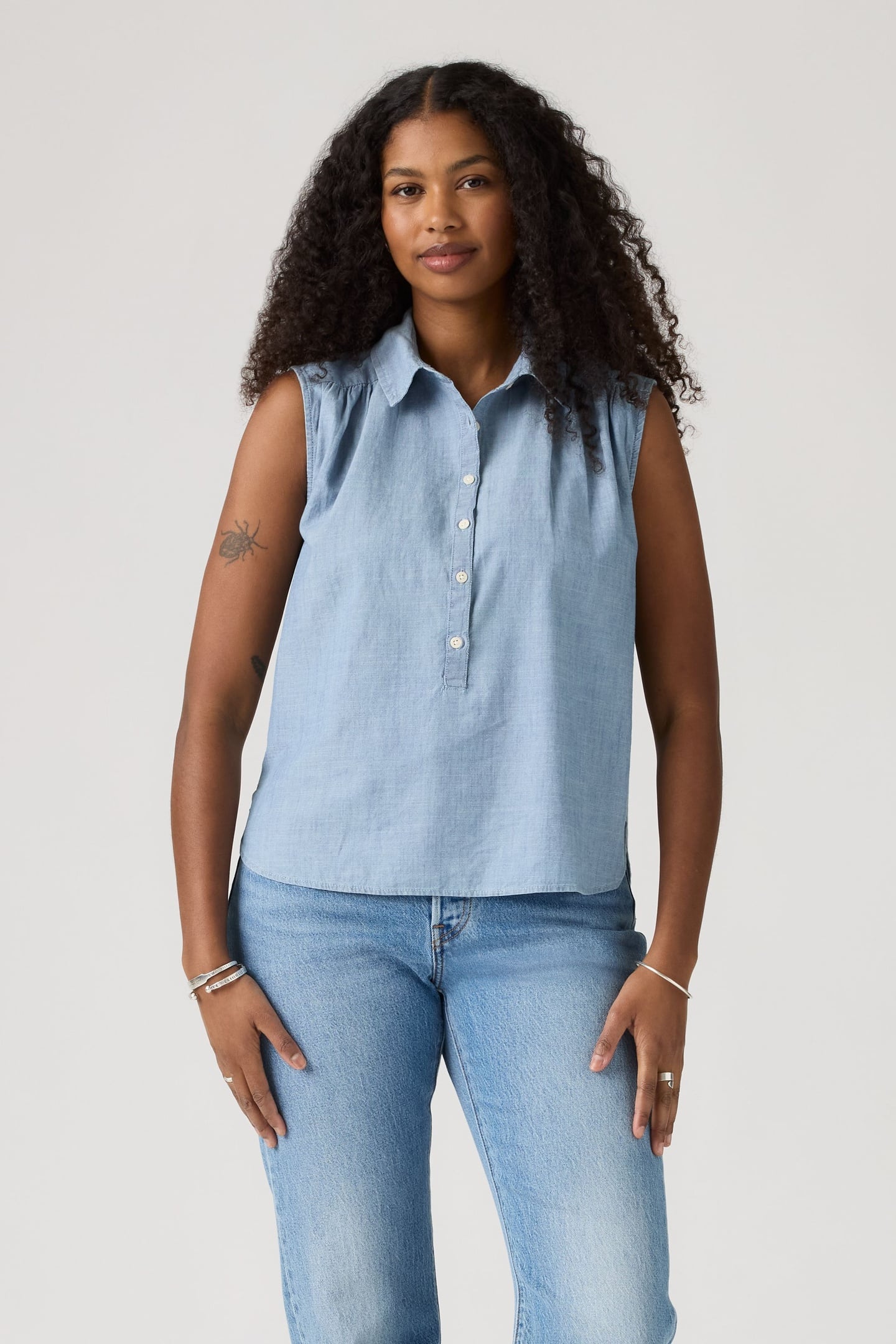 LONDYN SHORT SLEEVE POPOVER TOP 1