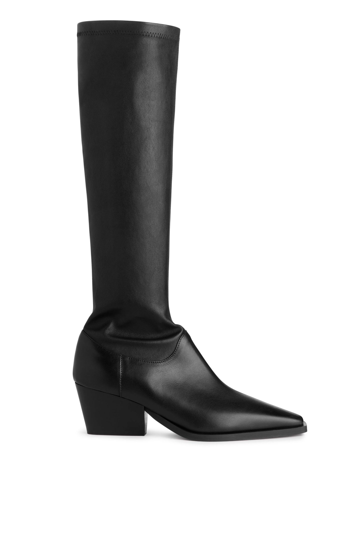 ANGELINE STRETCH COWBOY BOOT BLACK 1