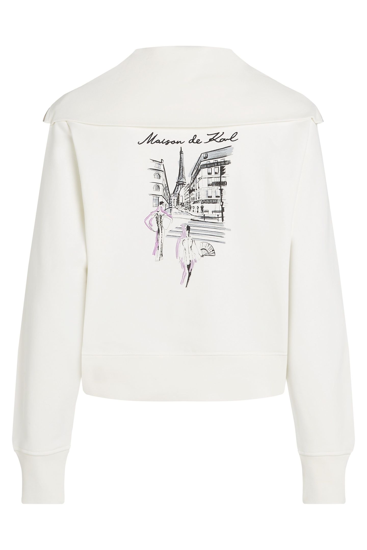 PARIS SKETCH EIFFEL HALF ZIP CANNOLI CREAM 3
