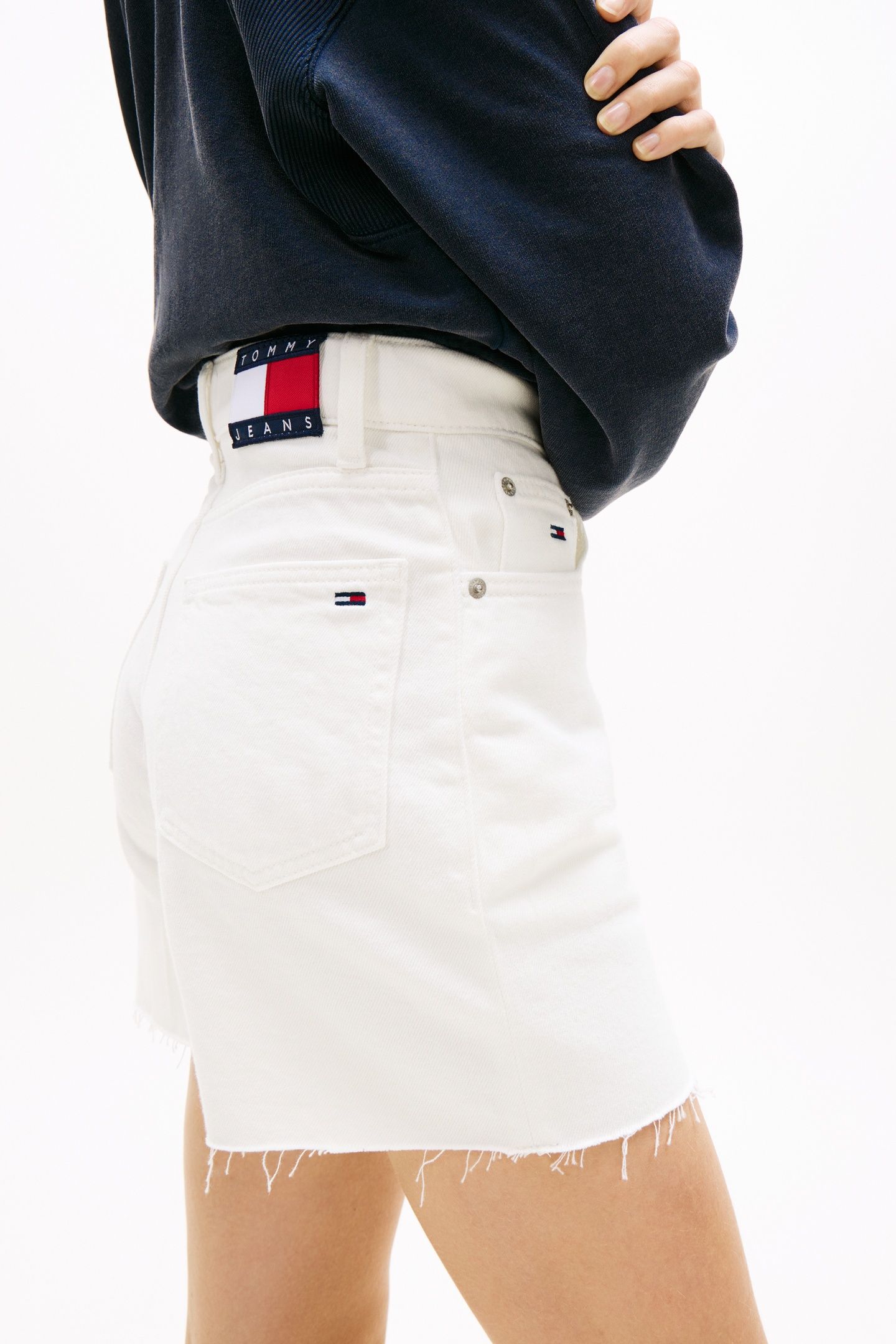 MOM SHORT DENIM WHITE 5