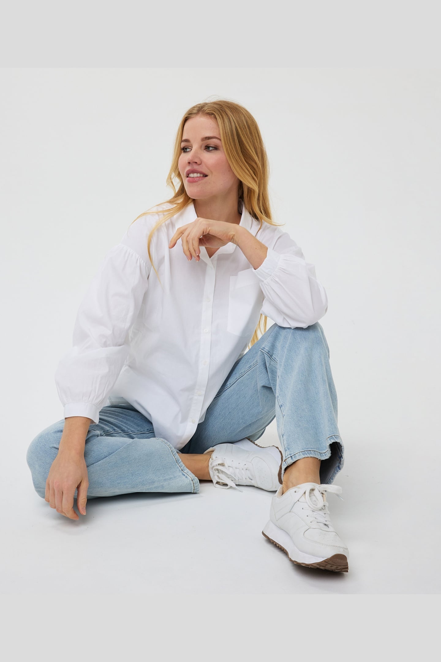 BLOUSE OVERSIZED POPLIN OFF WHITE 1