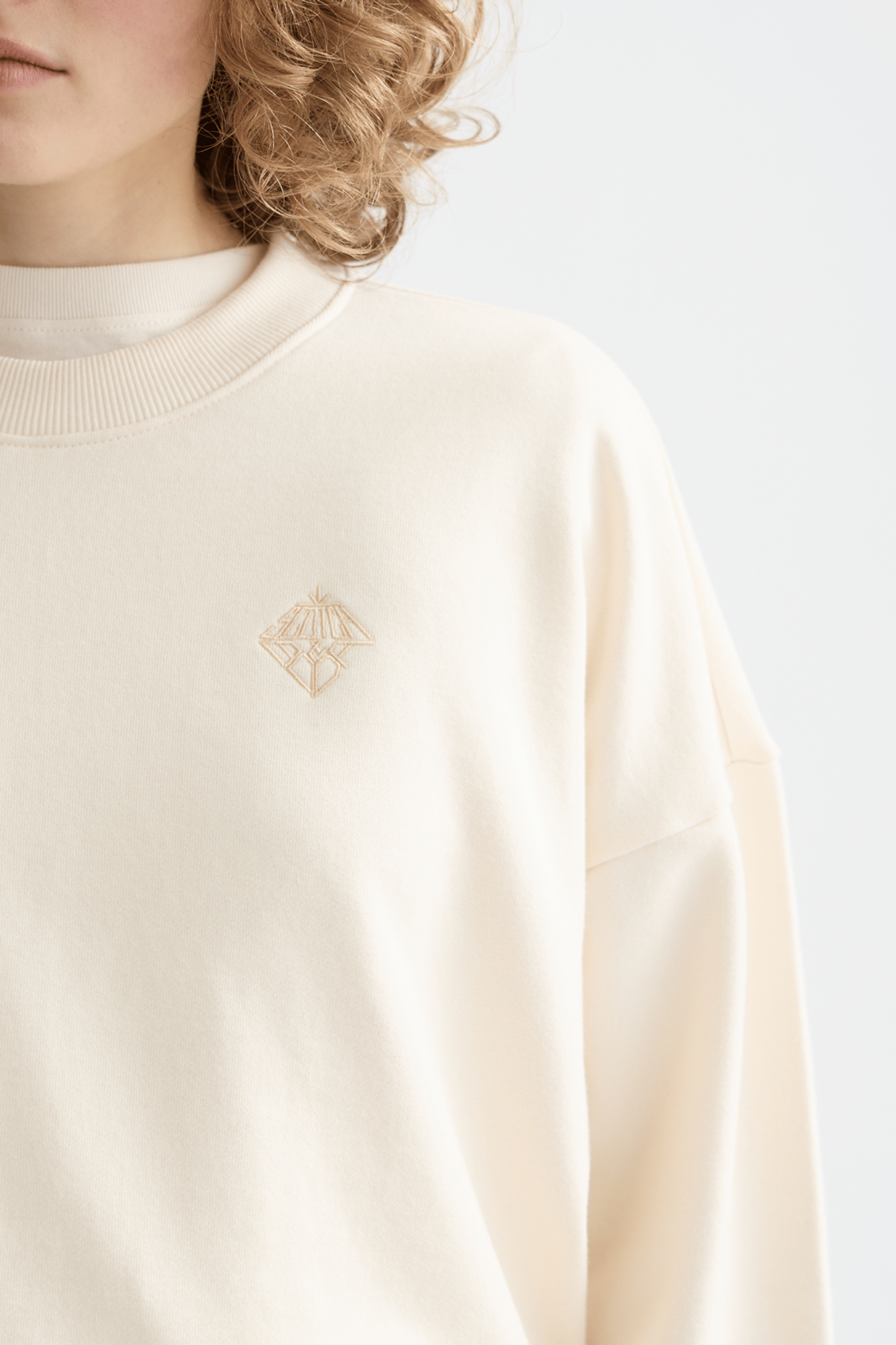 EMBROIDERED LOGO SWEATSHIRT OFF WHITE 6