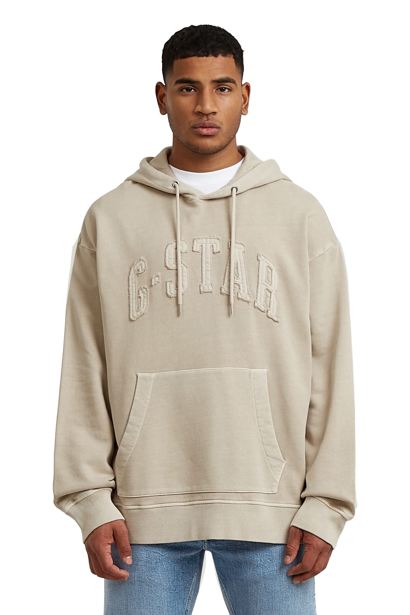 APPLIQUE RELAXED HOODIE BRICK 3