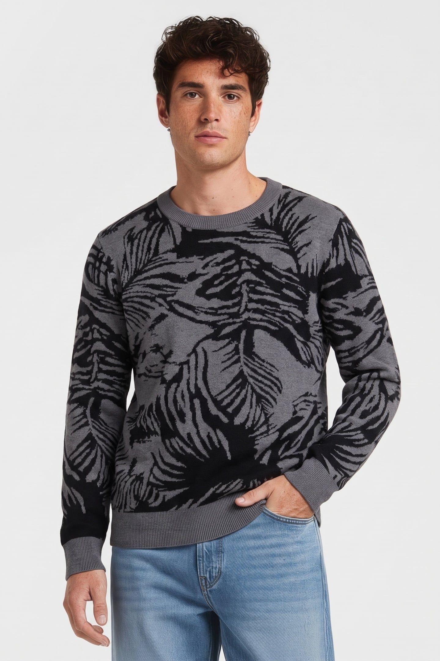 NOLAN PULLOVER BLACK/GREY 1