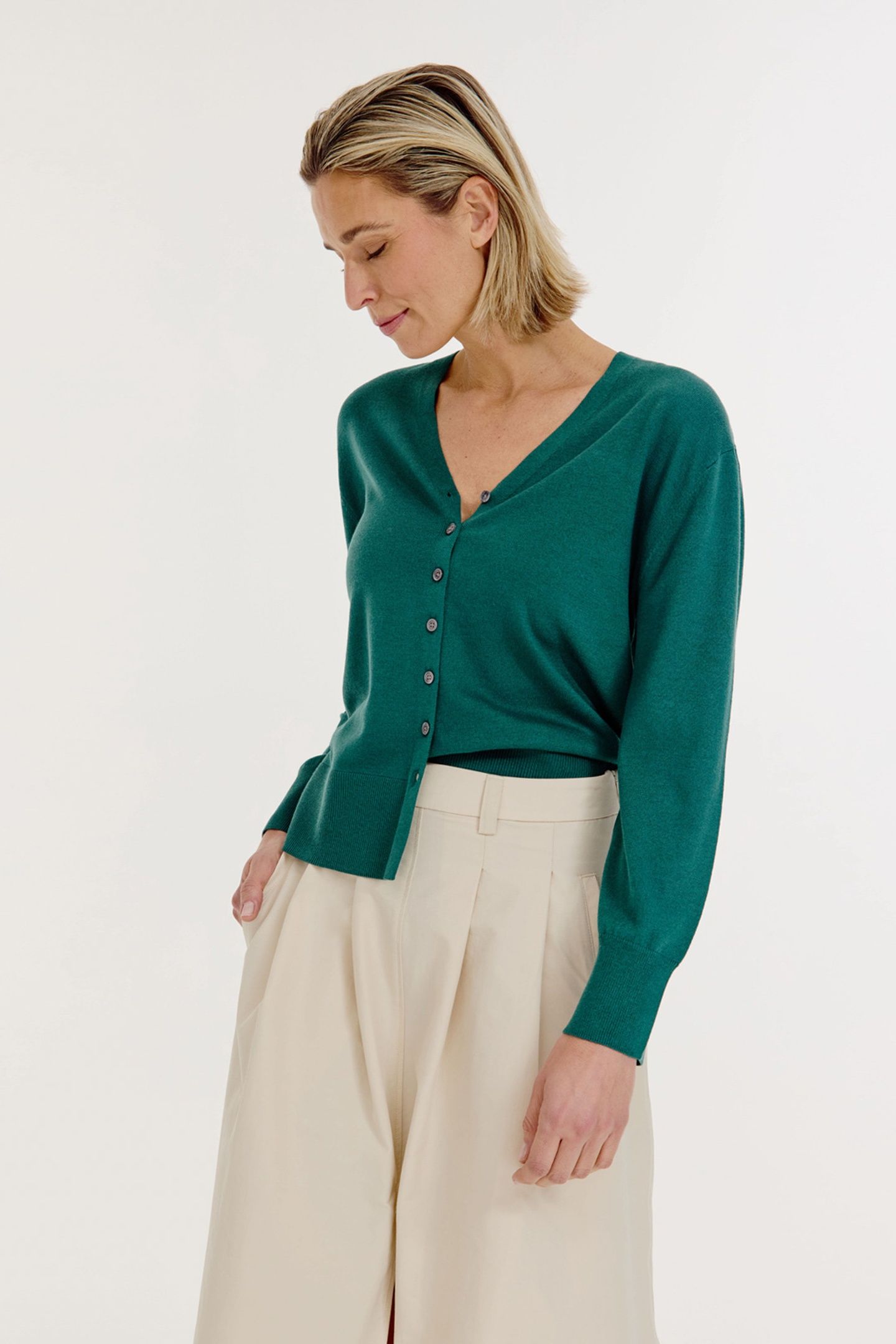 BERCO CARDIGAN DARK GREEN 3