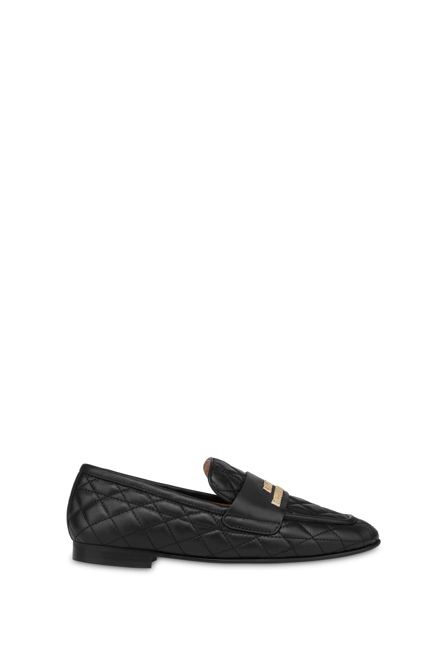 FLAT LOVE NAPPA LEATHER LOAFERS BLACK 1