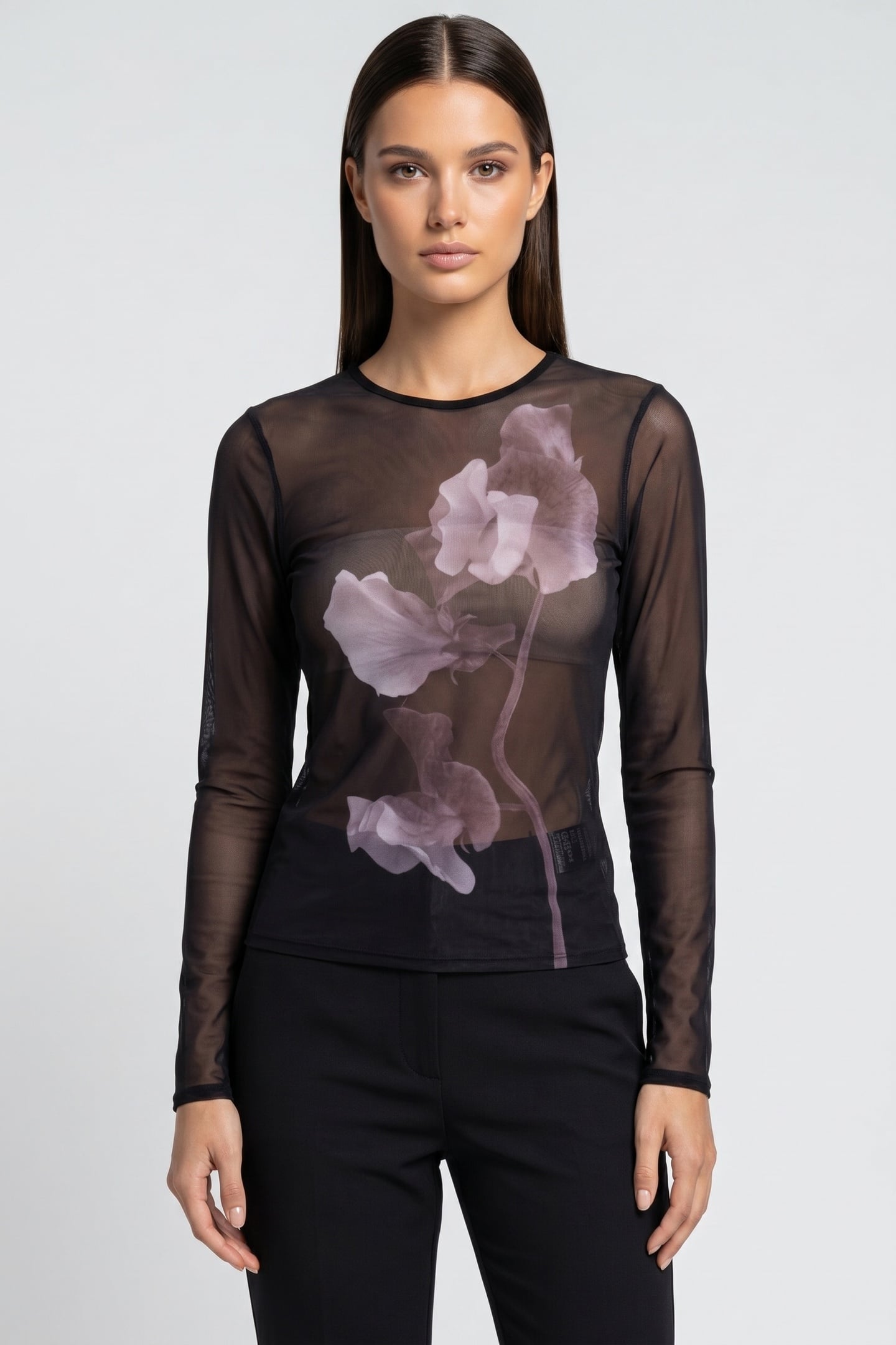 SOLANGE MESH TOP BLACK 1