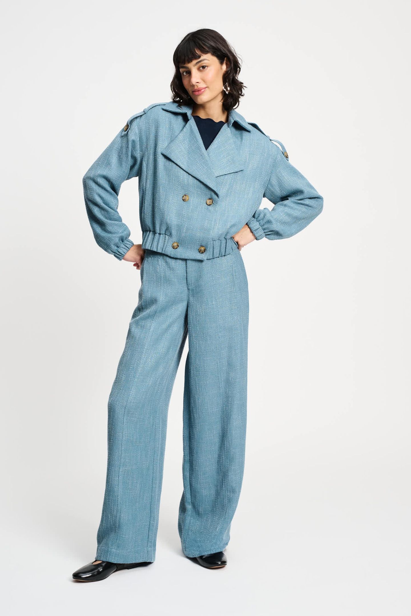 JACKET - BOUCLÉ DAWN BLUE 1