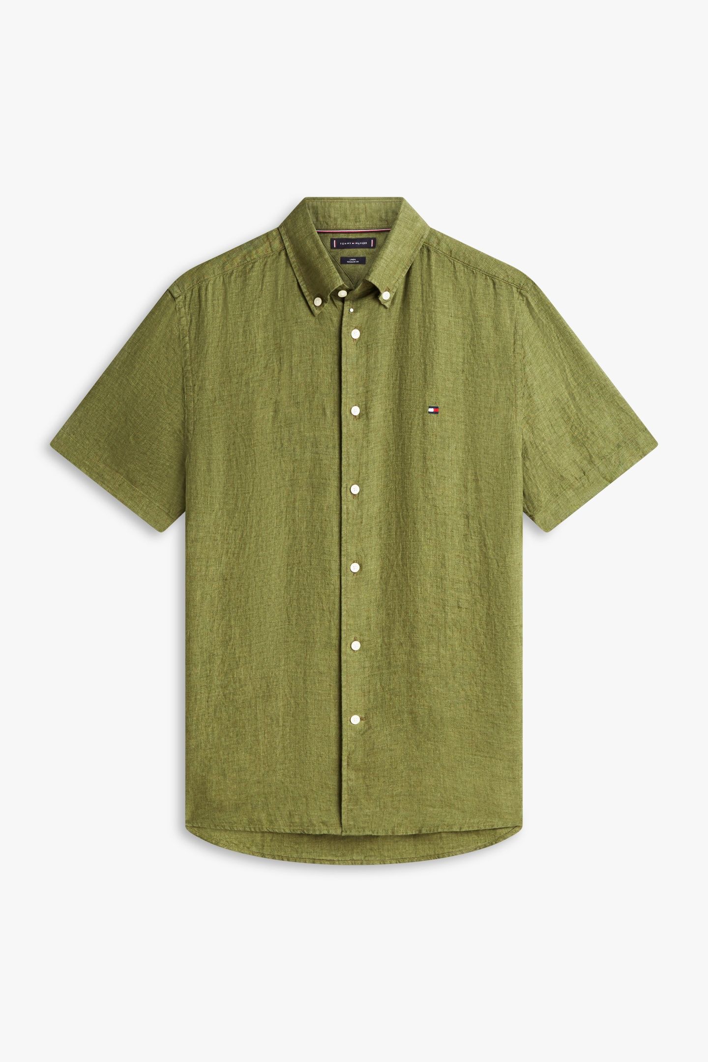 PIGMENT DYED LINEN SHIRT DARK ARTICHOKE 4