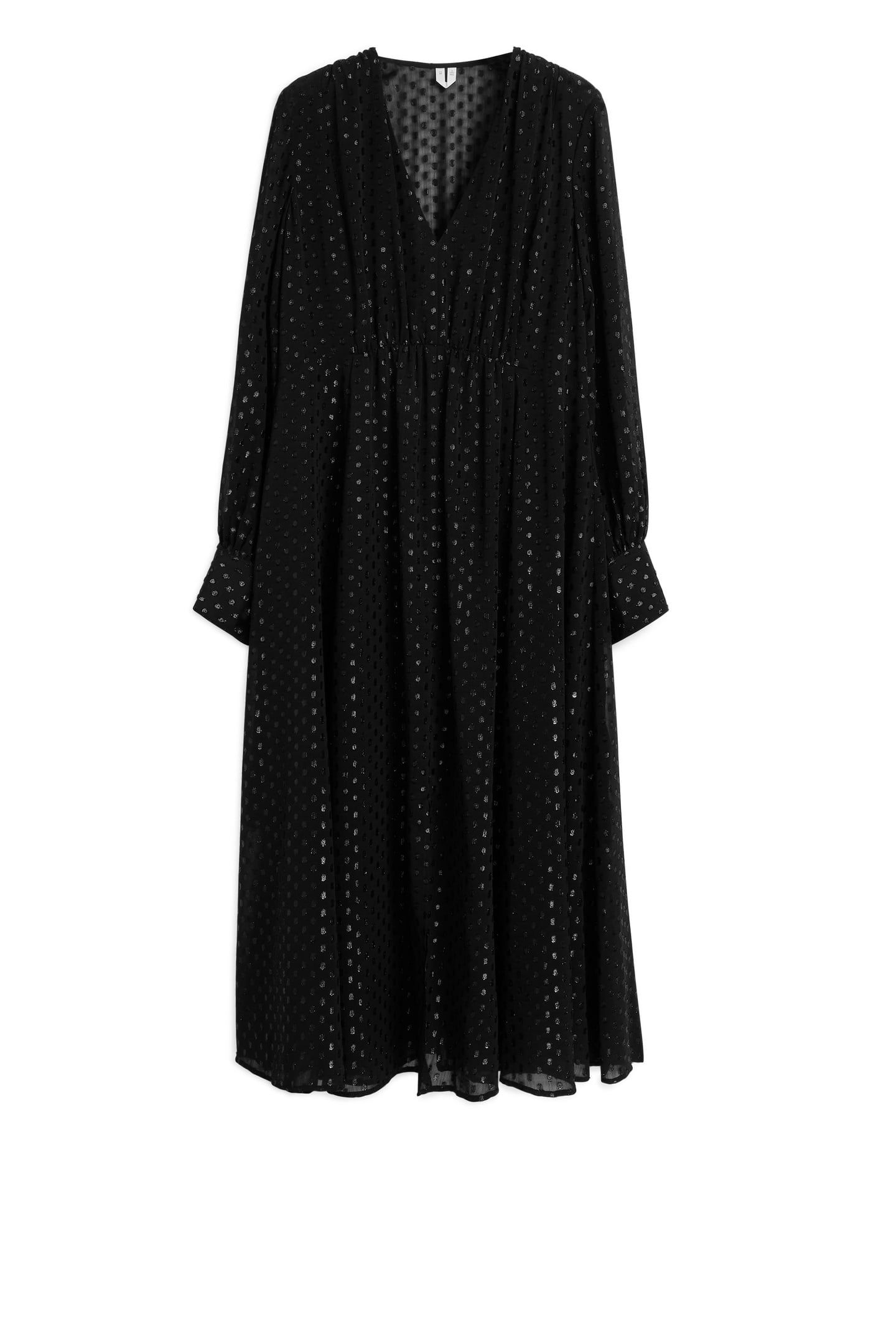 GILI FLOCK DOT DRESS BLACK 3