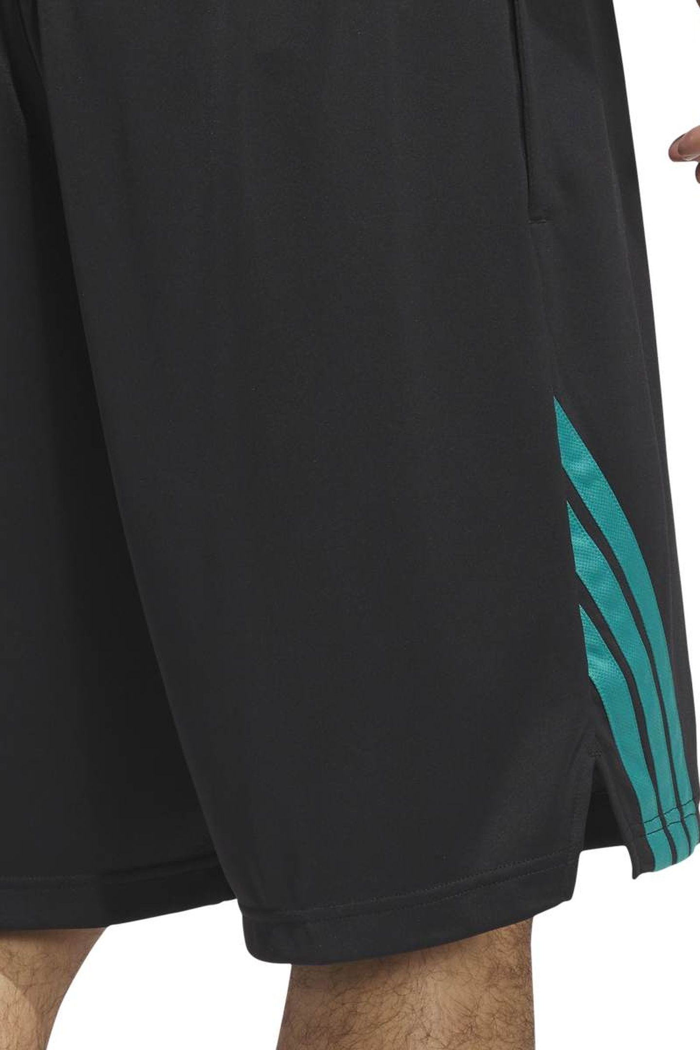 UNISEX PERFORMANCE LEGENDS 3-STRIPES BASKETBALL SHORTS BLACK 7
