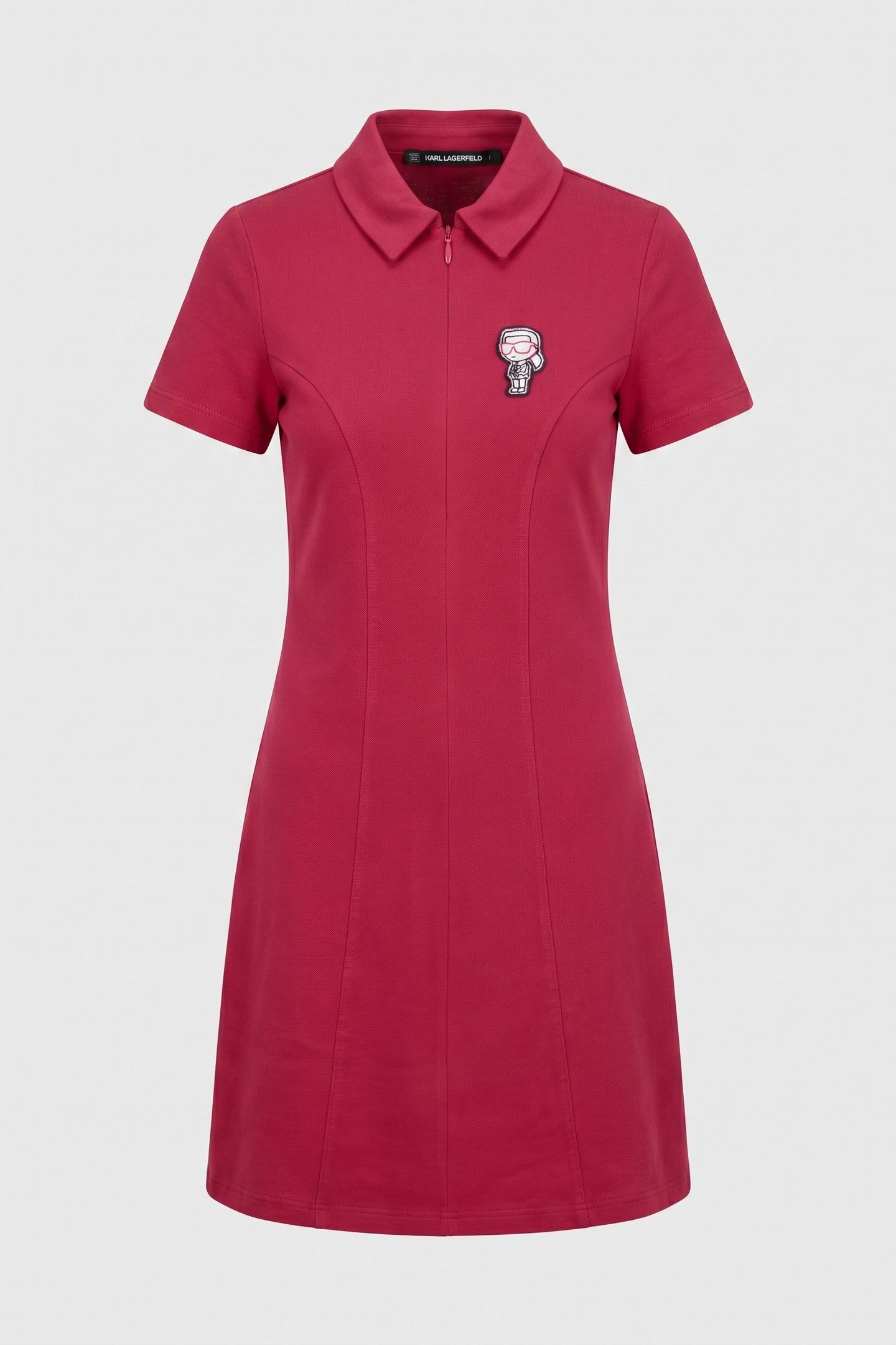 IKON SKETCH POLO ZIPPED DRESS PERSIAN RED 3