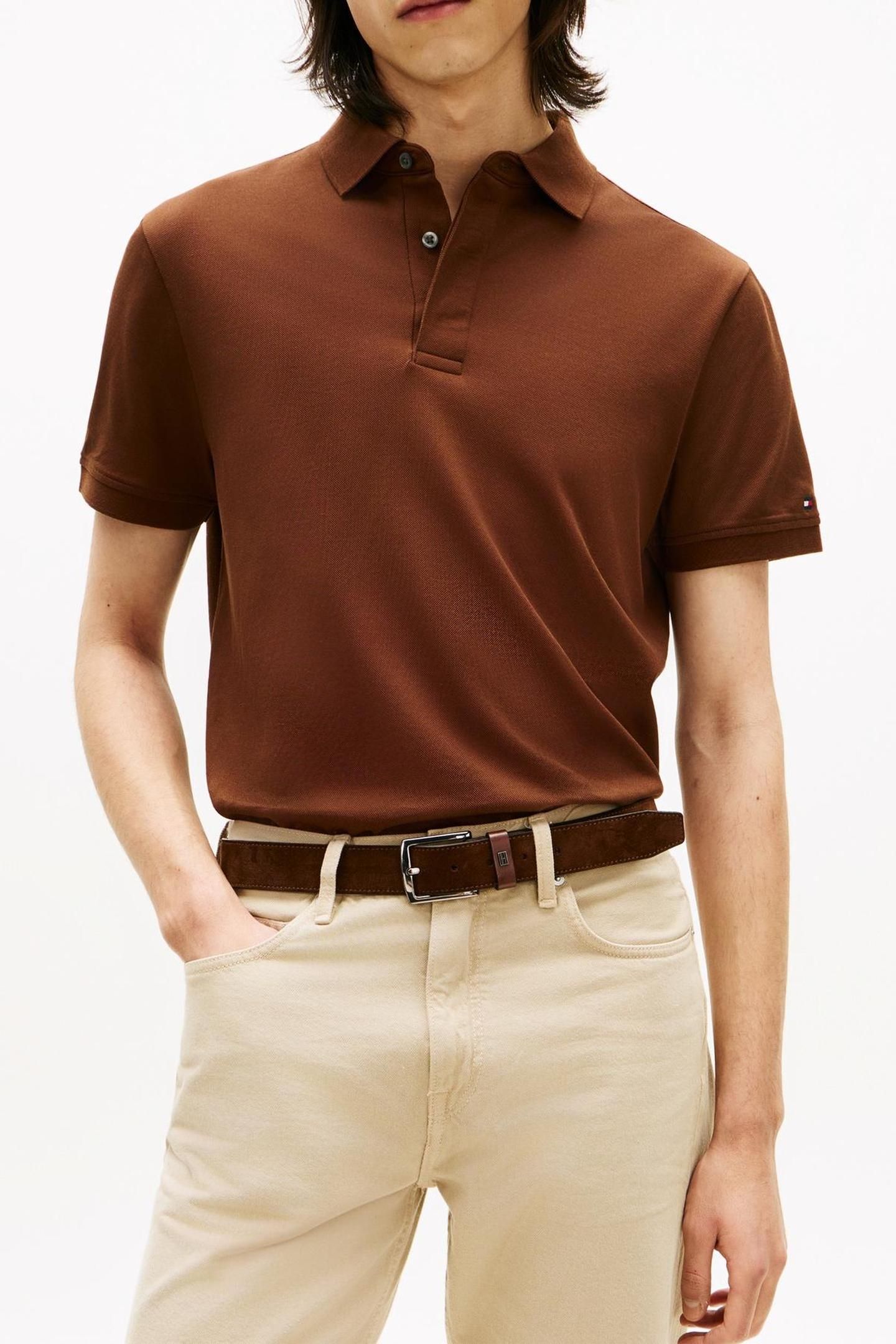 HIDDEN PLACKET REGULAR POLO LEGACY BROWN 2