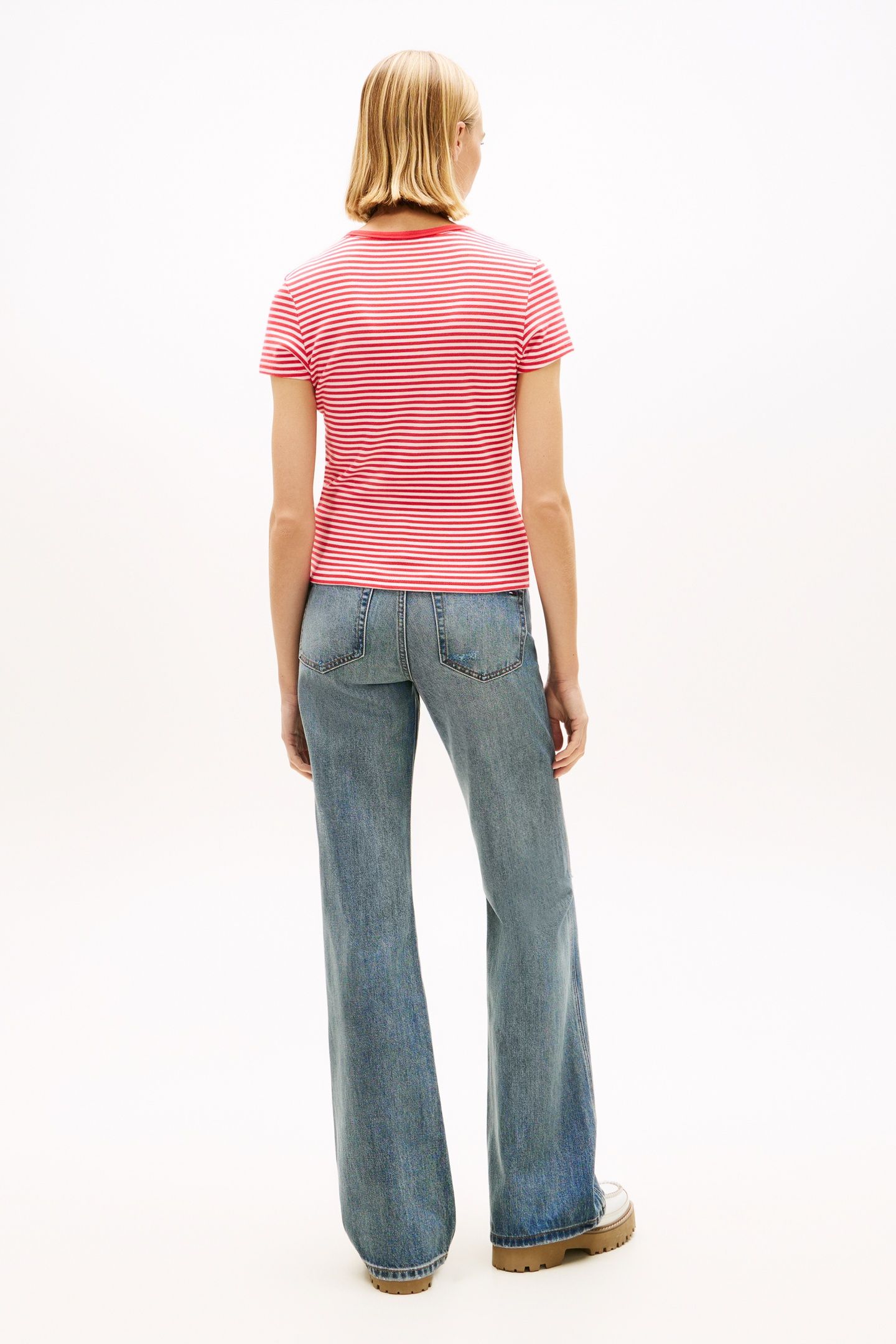 TJW SLIM ESSENTIAL T-SHIRT RED/STRIPE 3