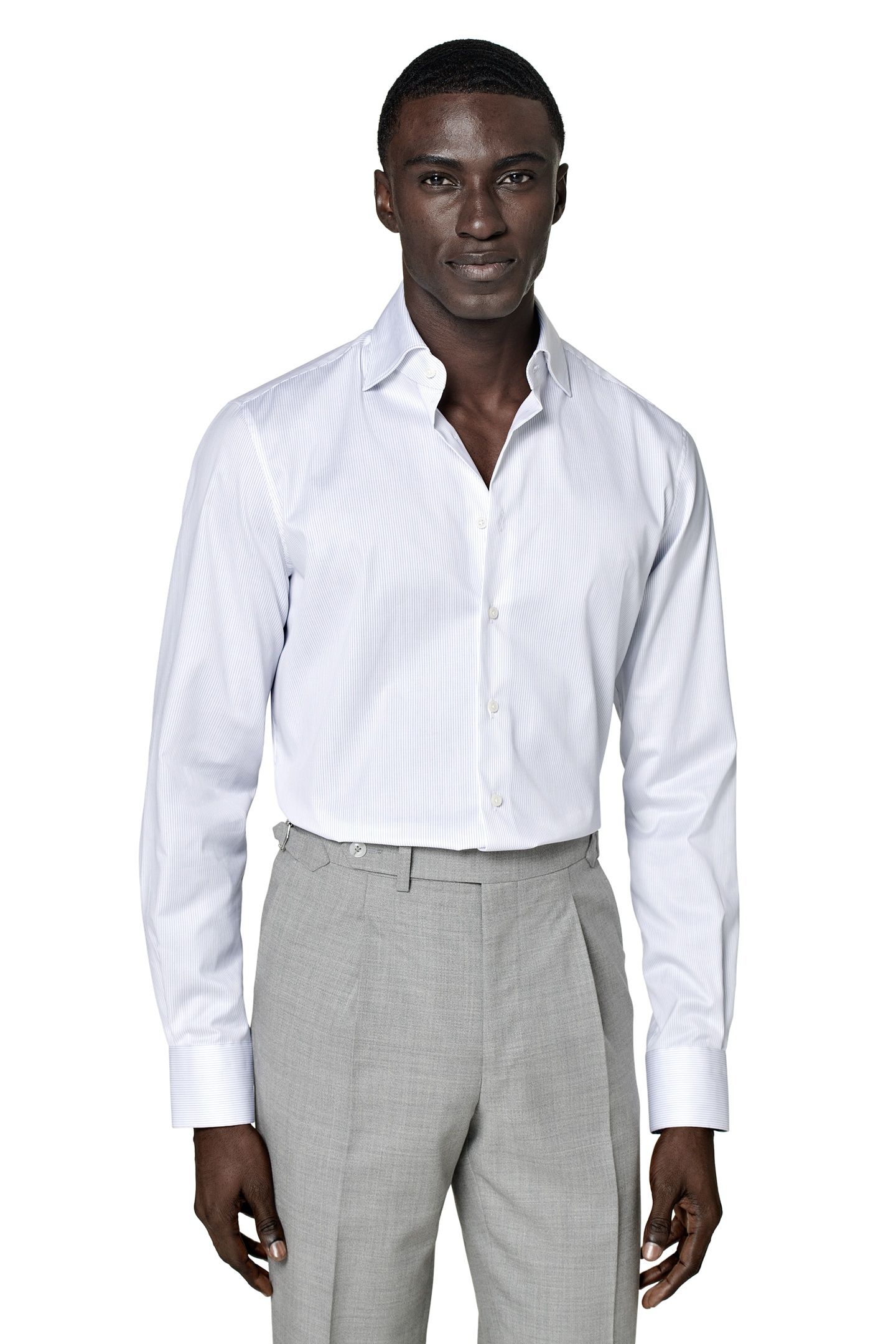 TRAVELLER PINSTRIPE FORMAL SHIRTS WHITE 3