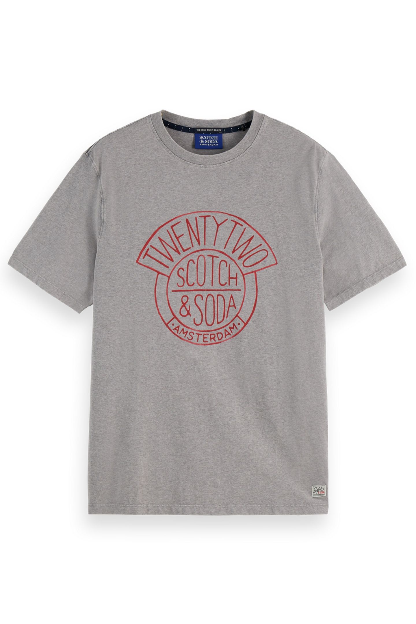DENIM ARTWORK T-SHIRT GREY MELANGE 1