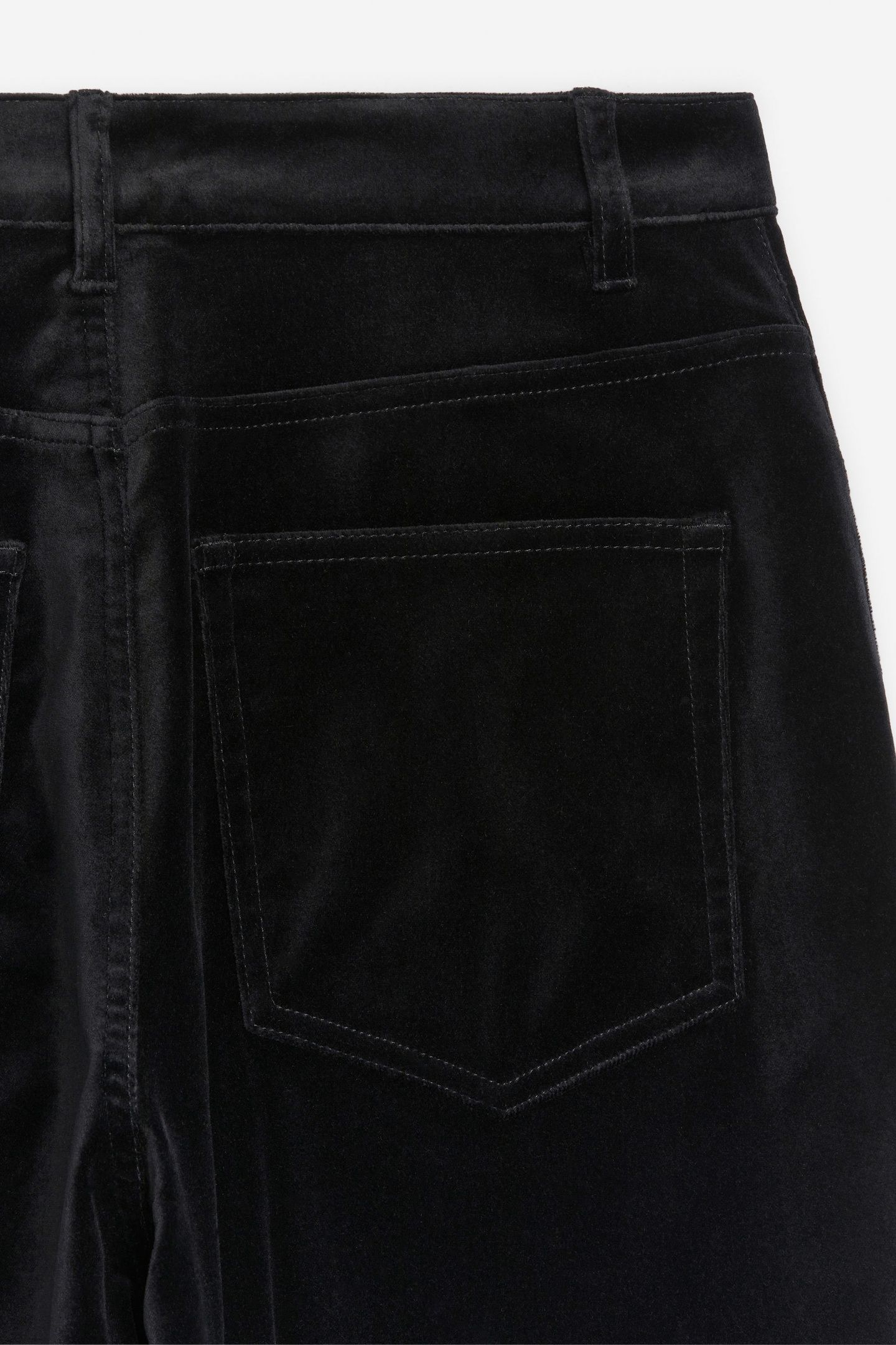 AMBER COTTON VELVET TROUSERS BLACK 4