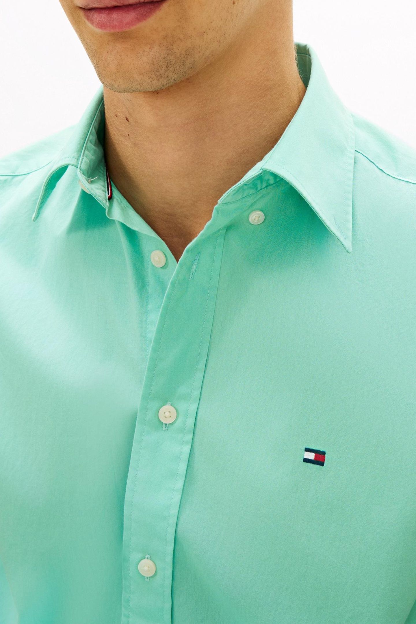 FLEX POPLIN SOLID S/S SHIRT ARCTIC AQUA 5