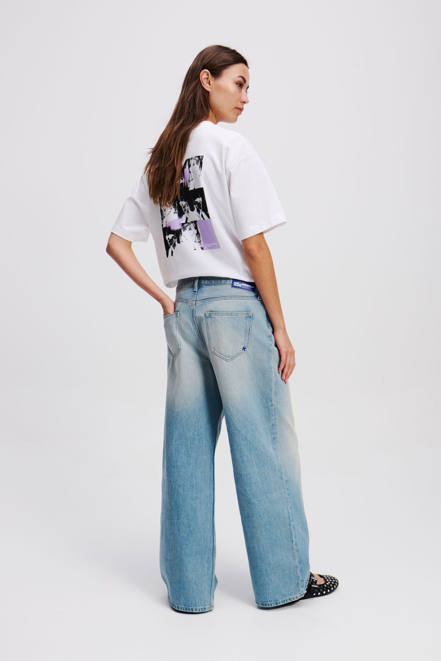 WIDE LEG PLEATED DENIM SUN FADED BLUE 2