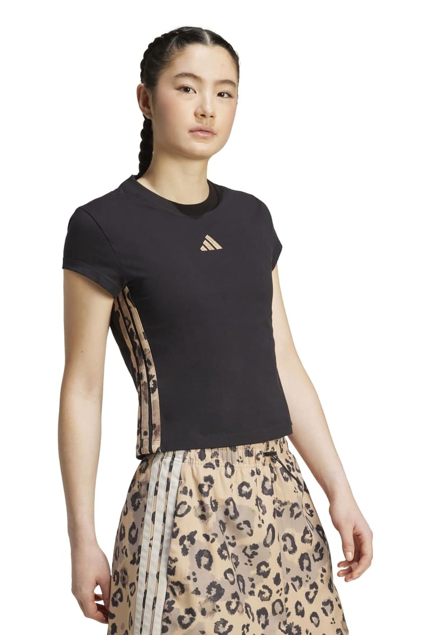 SPORTSWEAR ANIMAL PRINT 3-STRIPES TEE BLACK 4