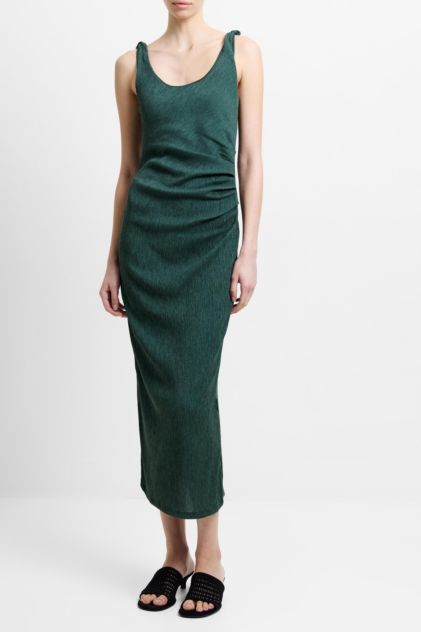 TRIXIE TEXT KNOT STRAP MIDI JADE GREEN 1