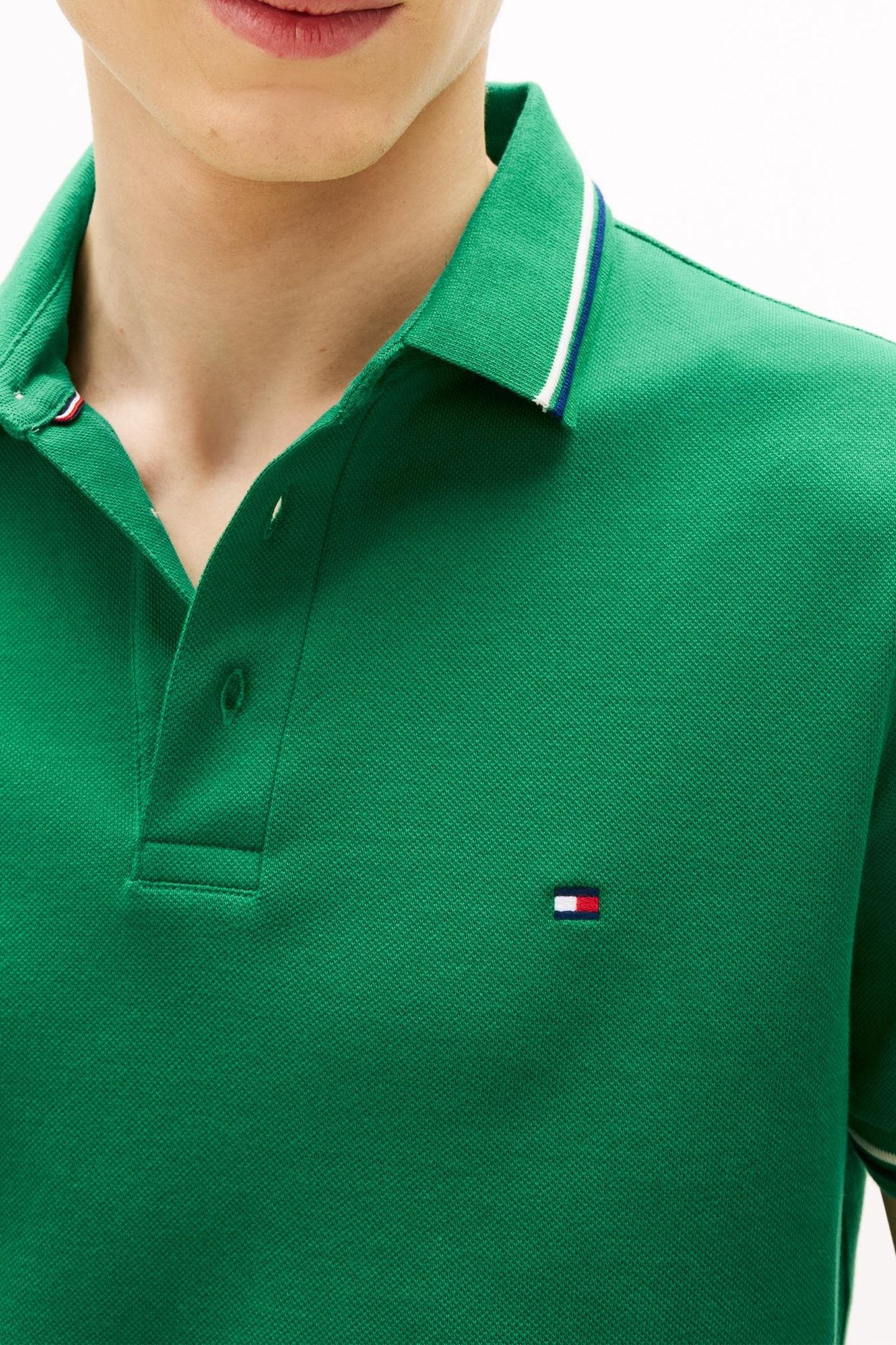 TIPPED SLIM FIT POLO NOUVEAU GREEN 5