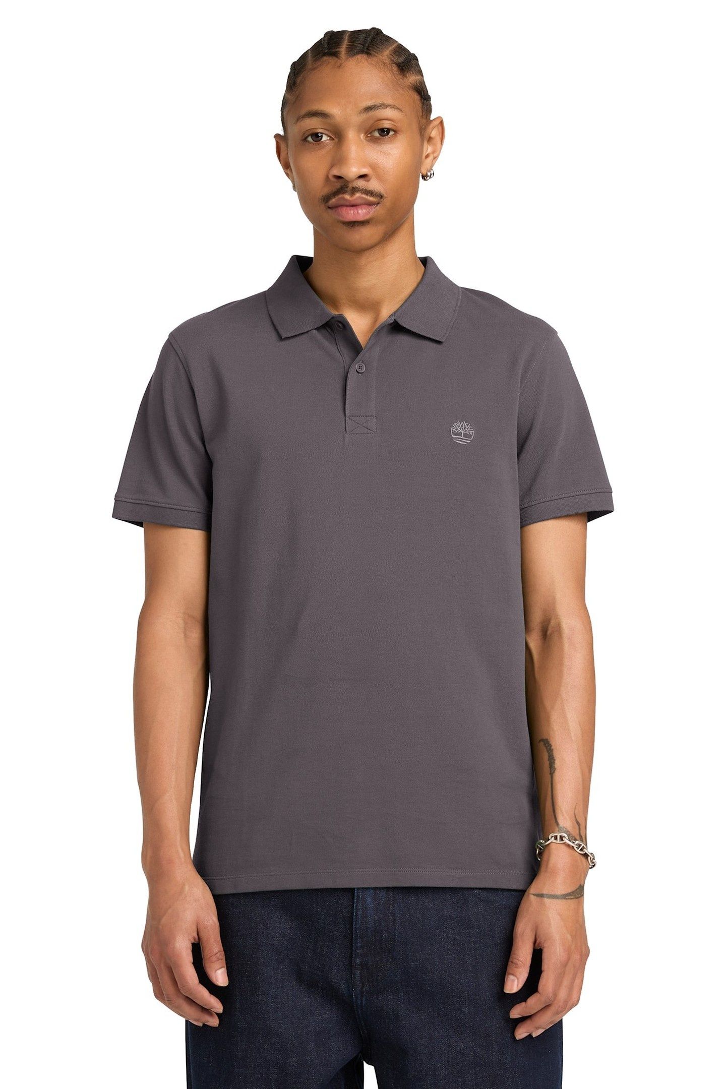 SHORT SLEEVE STRETCH POLO DARK GREY 2
