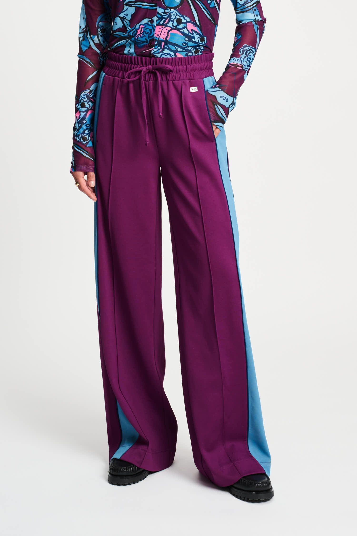 PANTS - COLOURBLOCK PLUM 1
