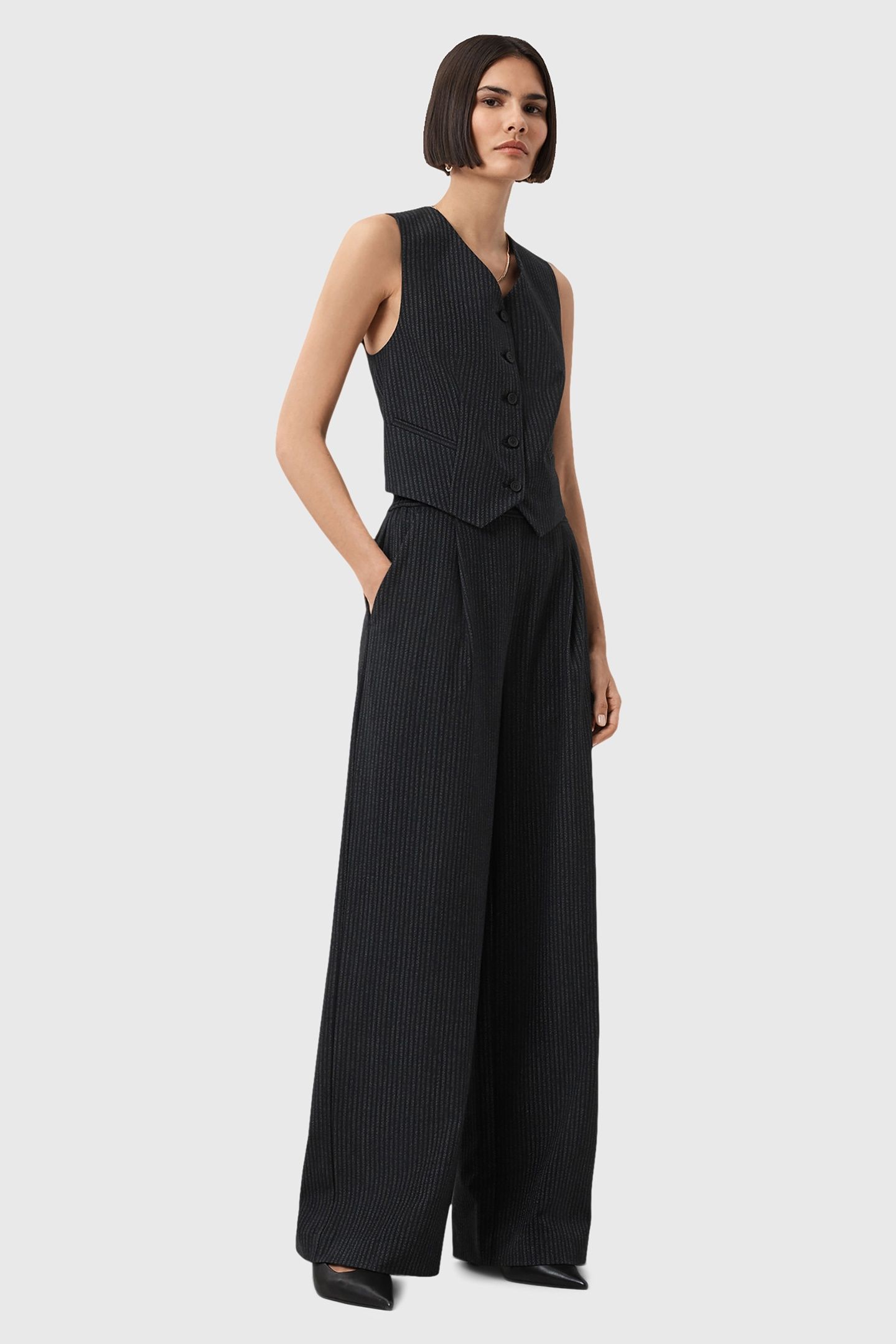 ALEIDA PIN WAISTCOAT BLACK 2