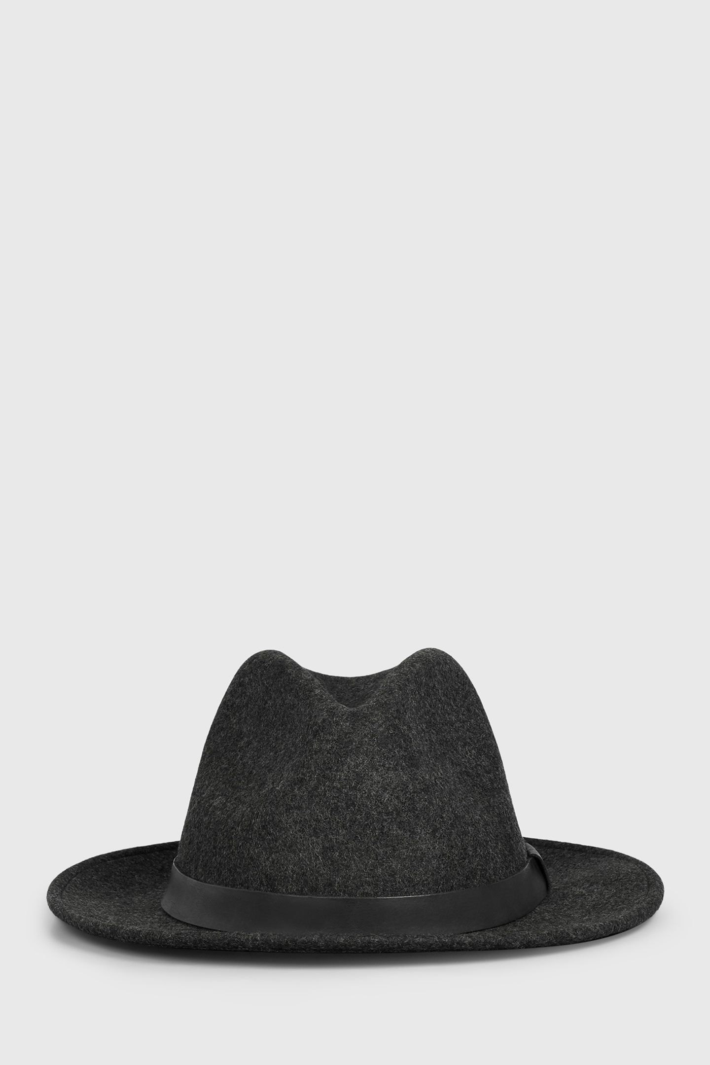 BRONSON LEATHER FEDORA CHARCOAL 2
