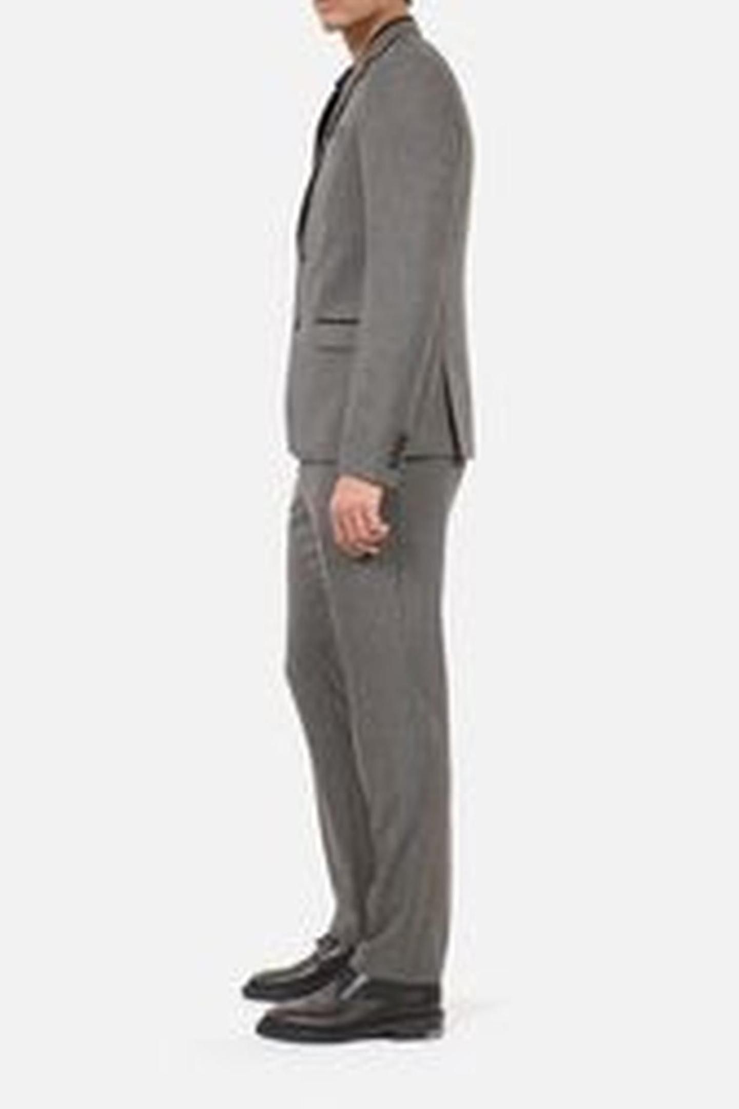 CLASSIC DOUBLE-SLIT SUIT JACKET + SKULL RIVET BLACK GREY 7