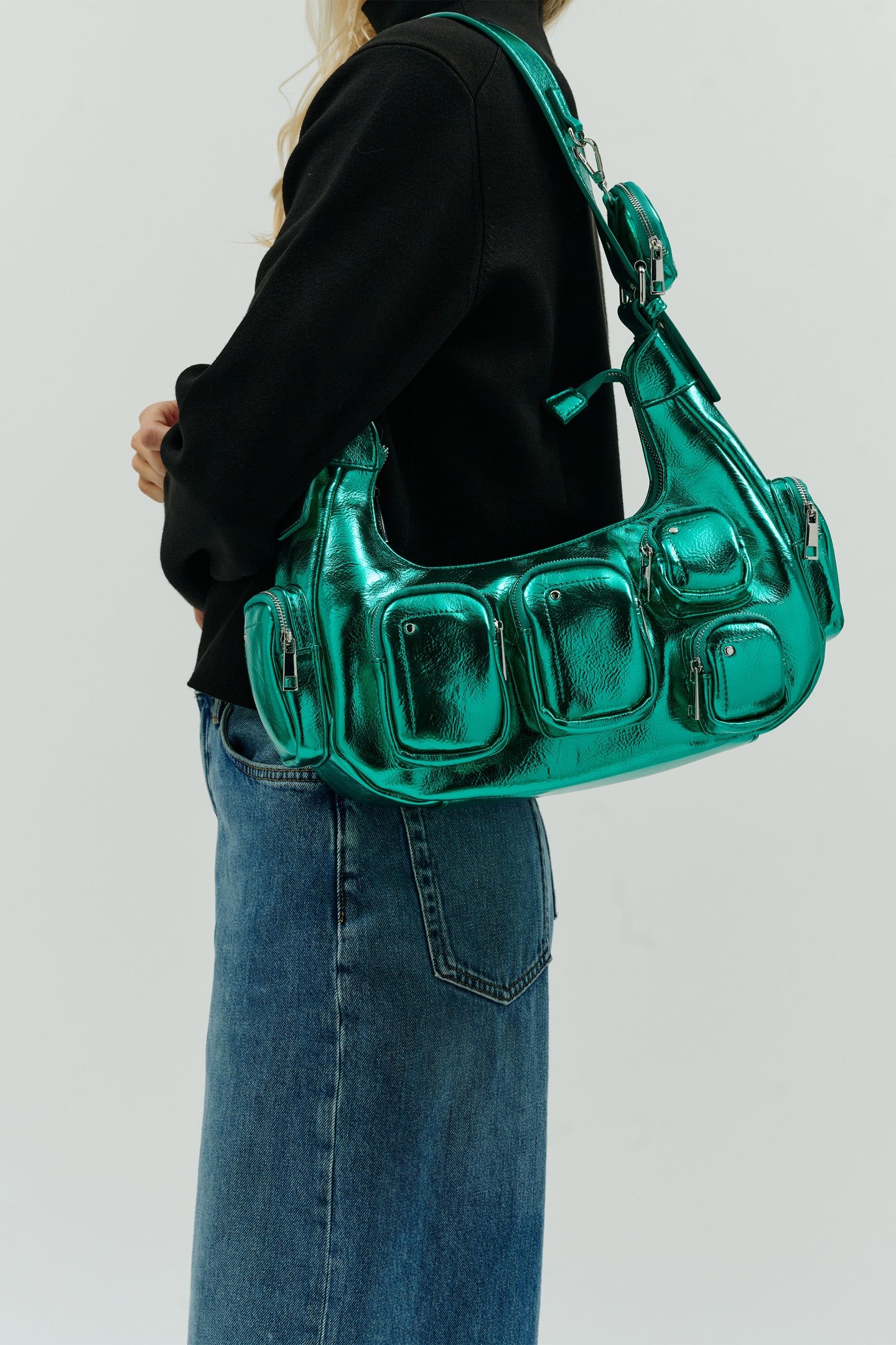 SALLY POCKET RECYCLED COOL GREEN 2