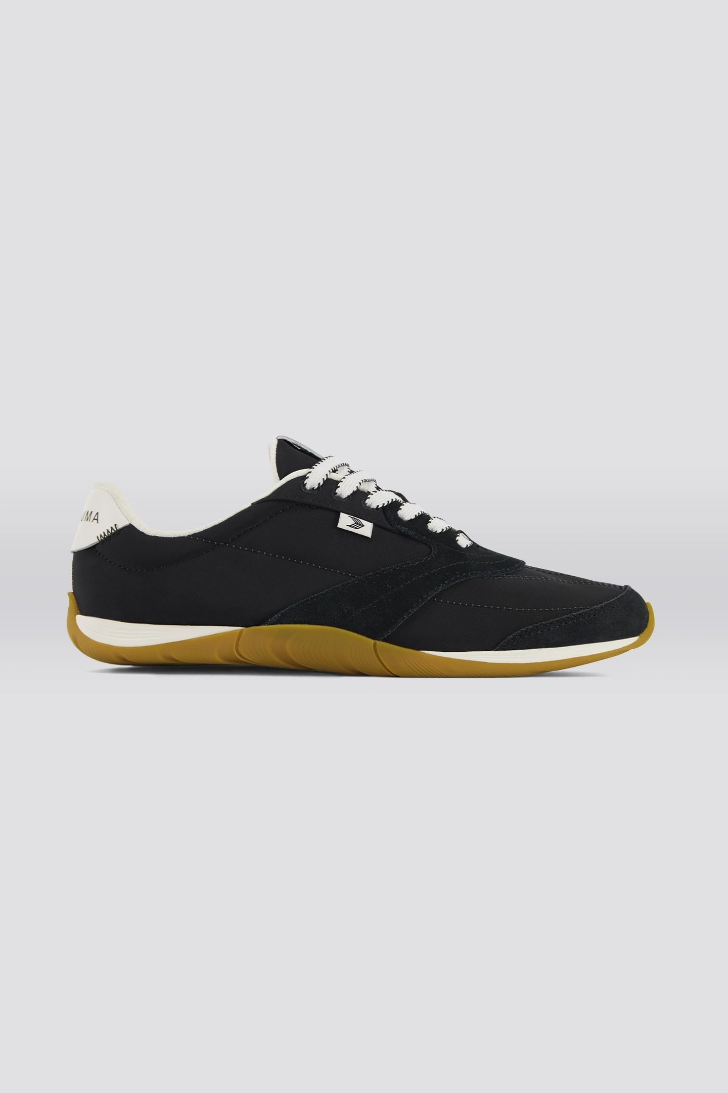 SUTAI NYLON AND SUEDE GUM BLACK 1